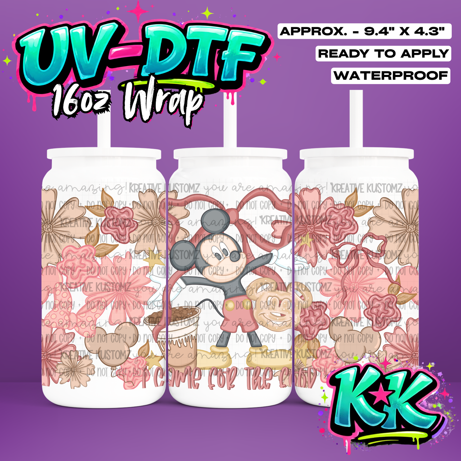 6556 | UV DTF Cup Wrap for 16oz Libbey Glass