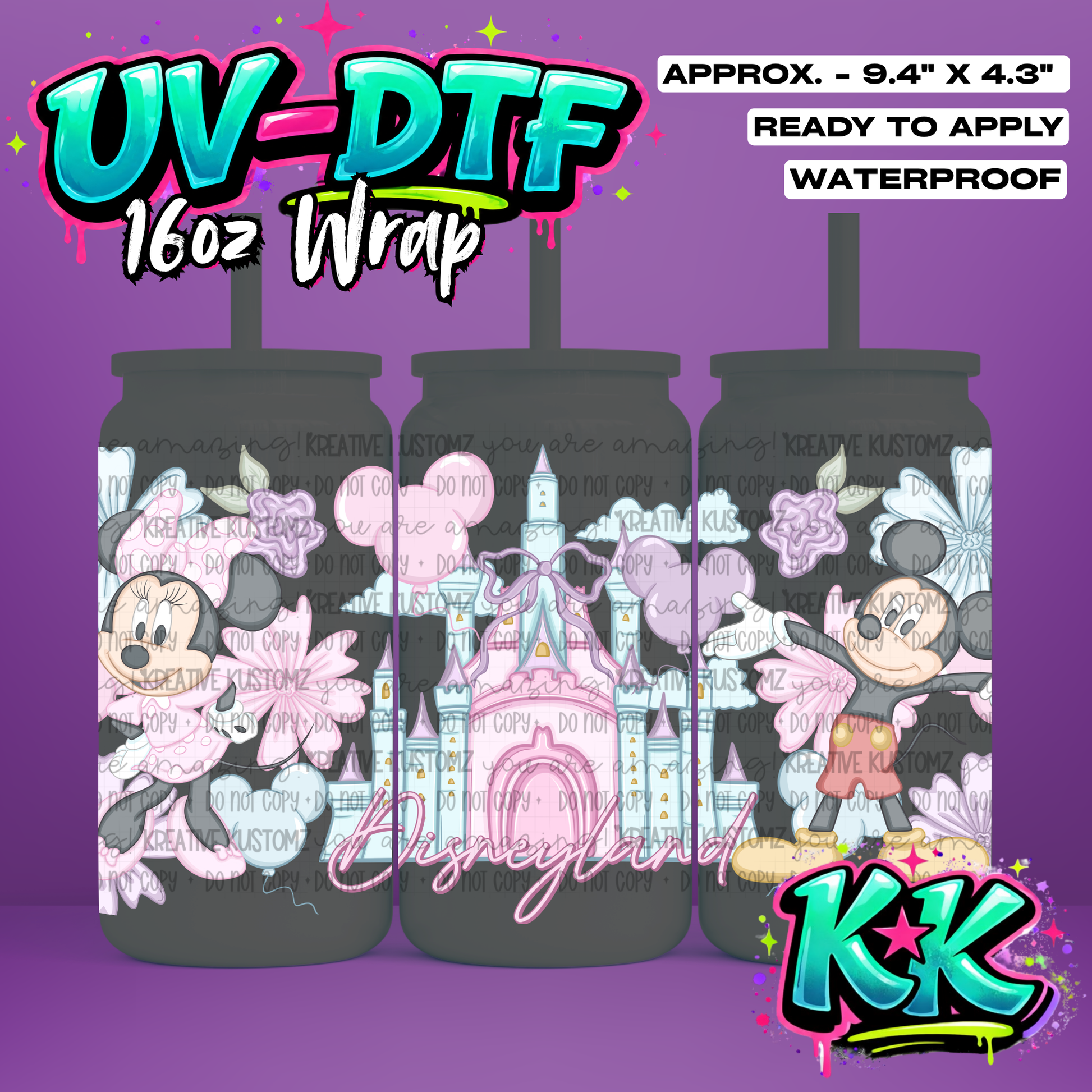 6557 | UV DTF Cup Wrap for 16oz Libbey Glass