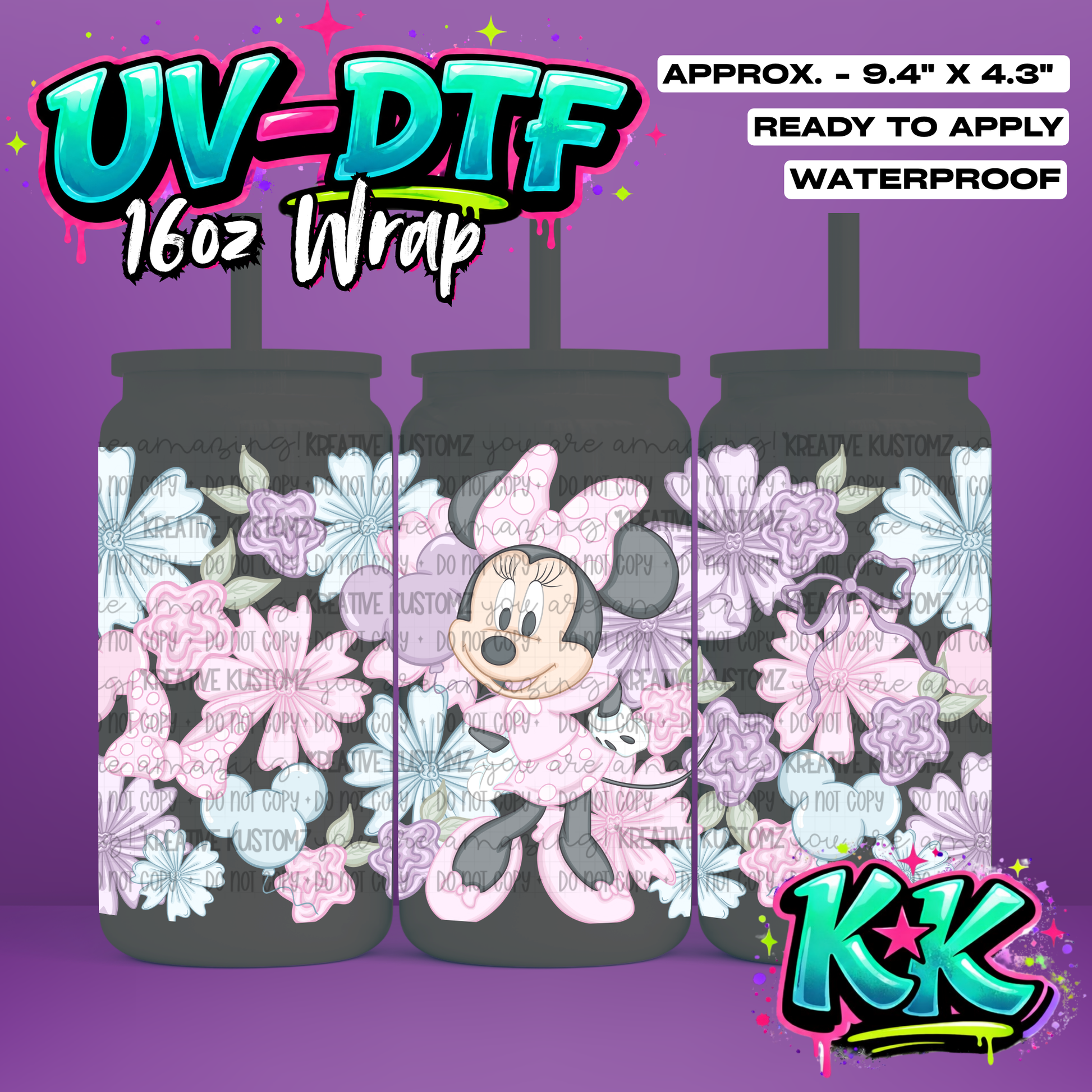 6561 | UV DTF Cup Wrap for 16oz Libbey Glass