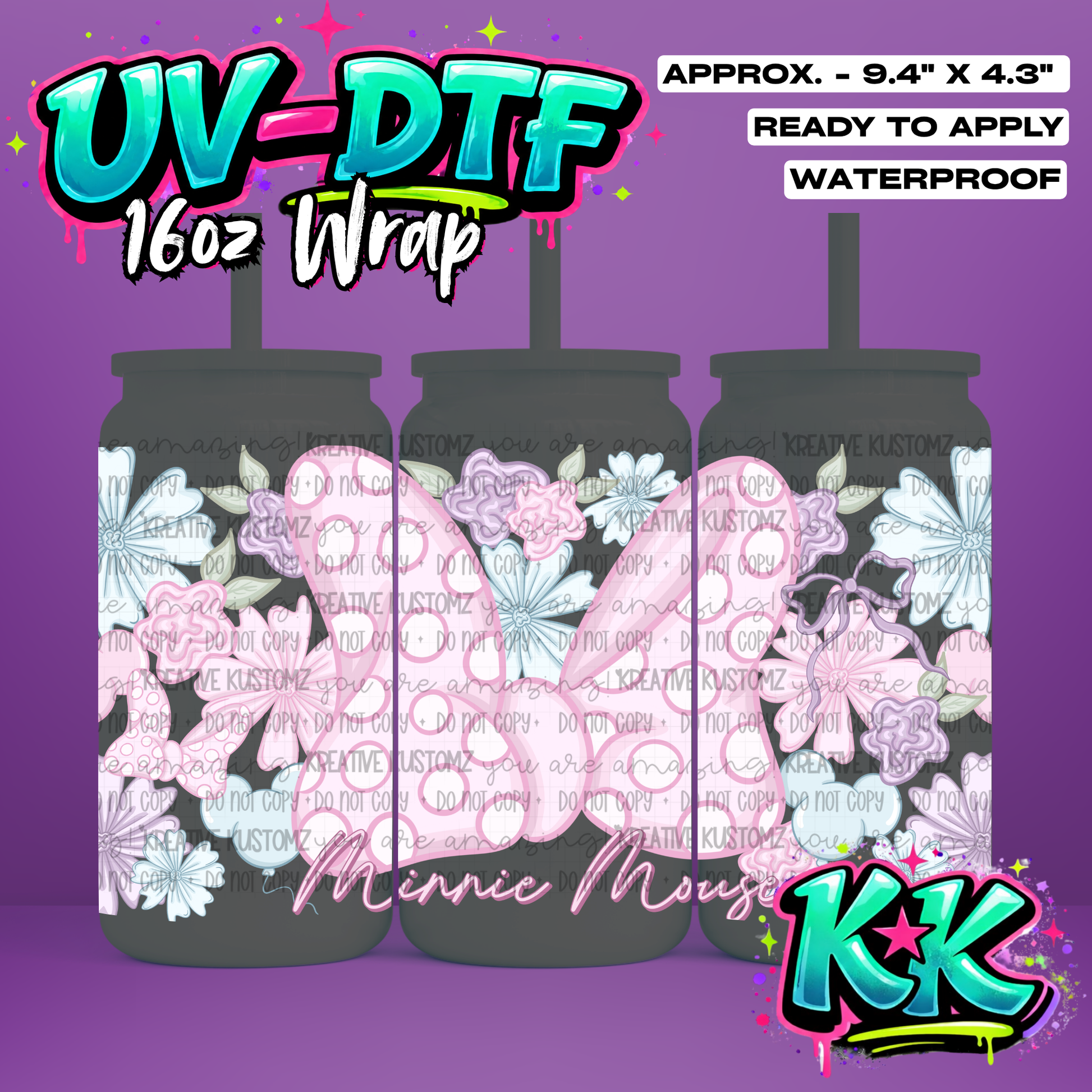 6562 | UV DTF Cup Wrap for 16oz Libbey Glass