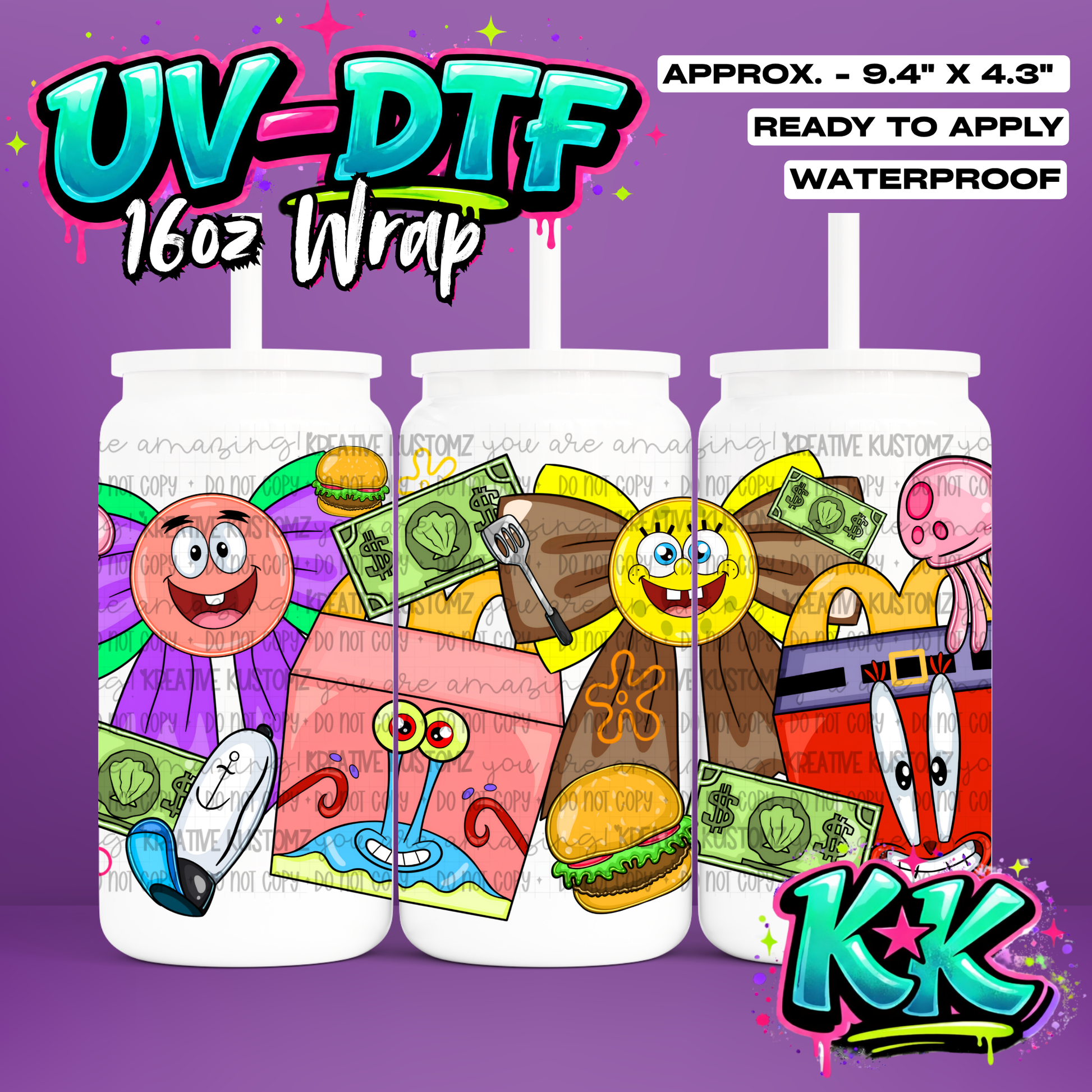 6565 | UV DTF Cup Wrap for 16oz Libbey Glass