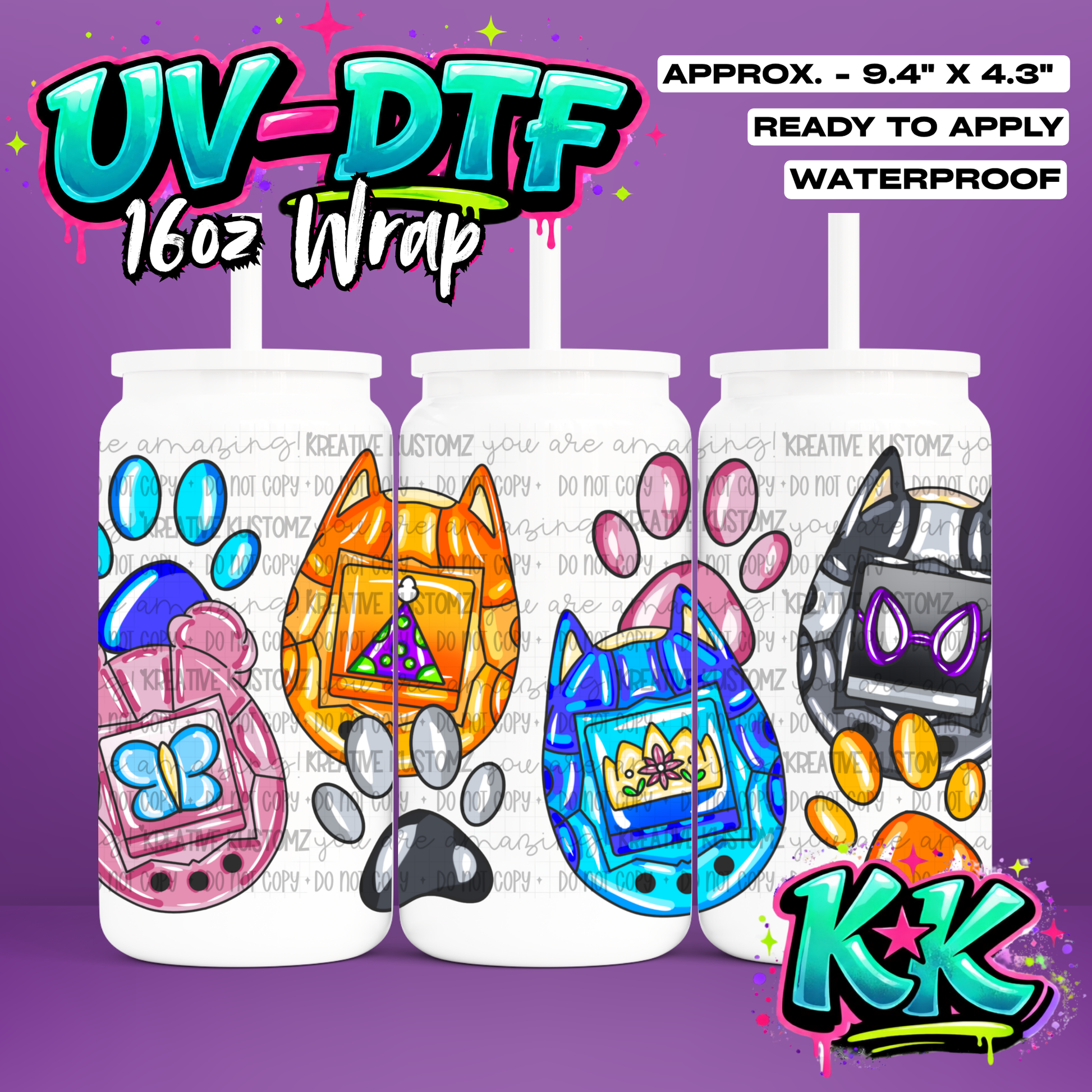 6566 | UV DTF Cup Wrap for 16oz Libbey Glass