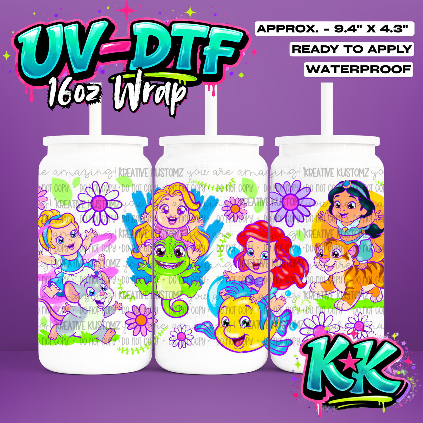 6569 | UV DTF Cup Wrap for 16oz Libbey Glass