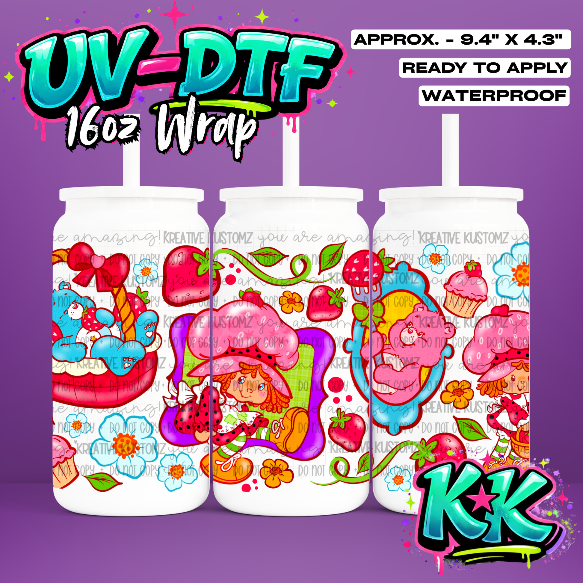 6570 | UV DTF Cup Wrap for 16oz Libbey Glass