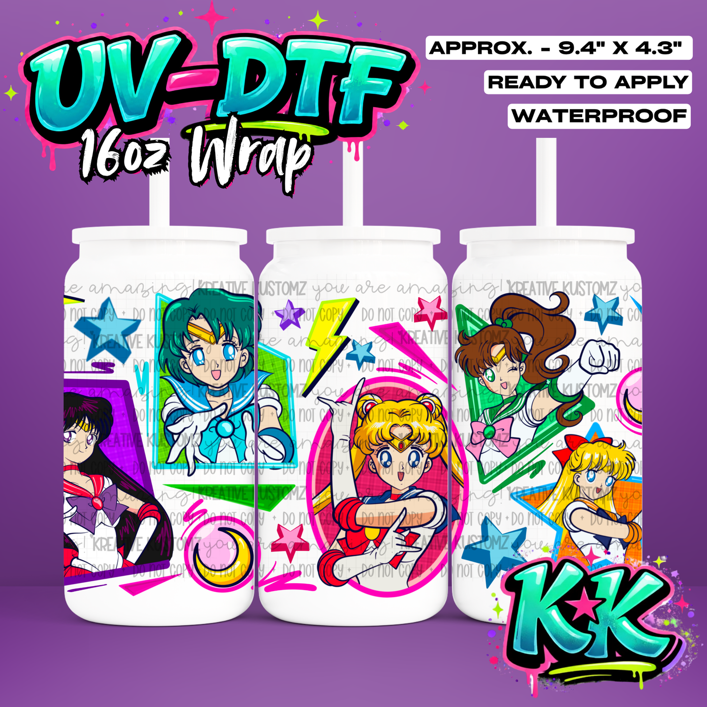 6571 | UV DTF Cup Wrap for 16oz Libbey Glass