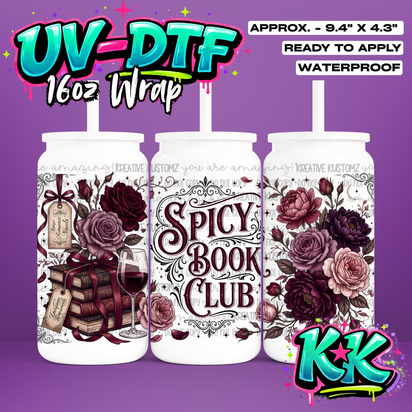 6577 | UV DTF Cup Wrap for 16oz Libbey Glass