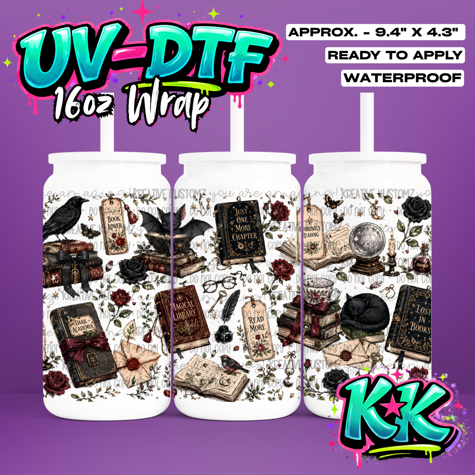 6579 | UV DTF Cup Wrap for 16oz Libbey Glass