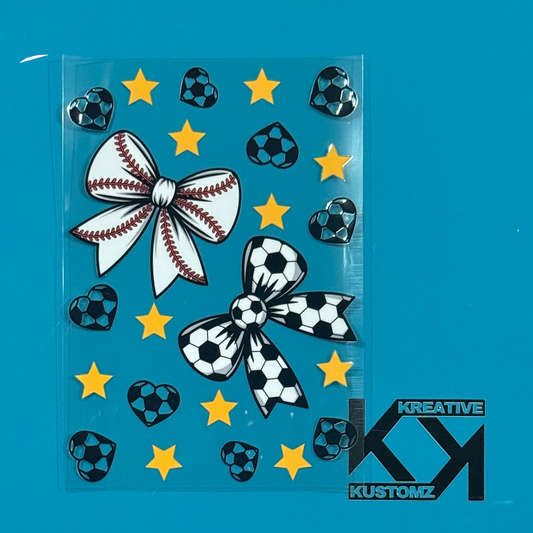 A5 Soccer Bows UV-DTF NOTEBOOK WRAP
