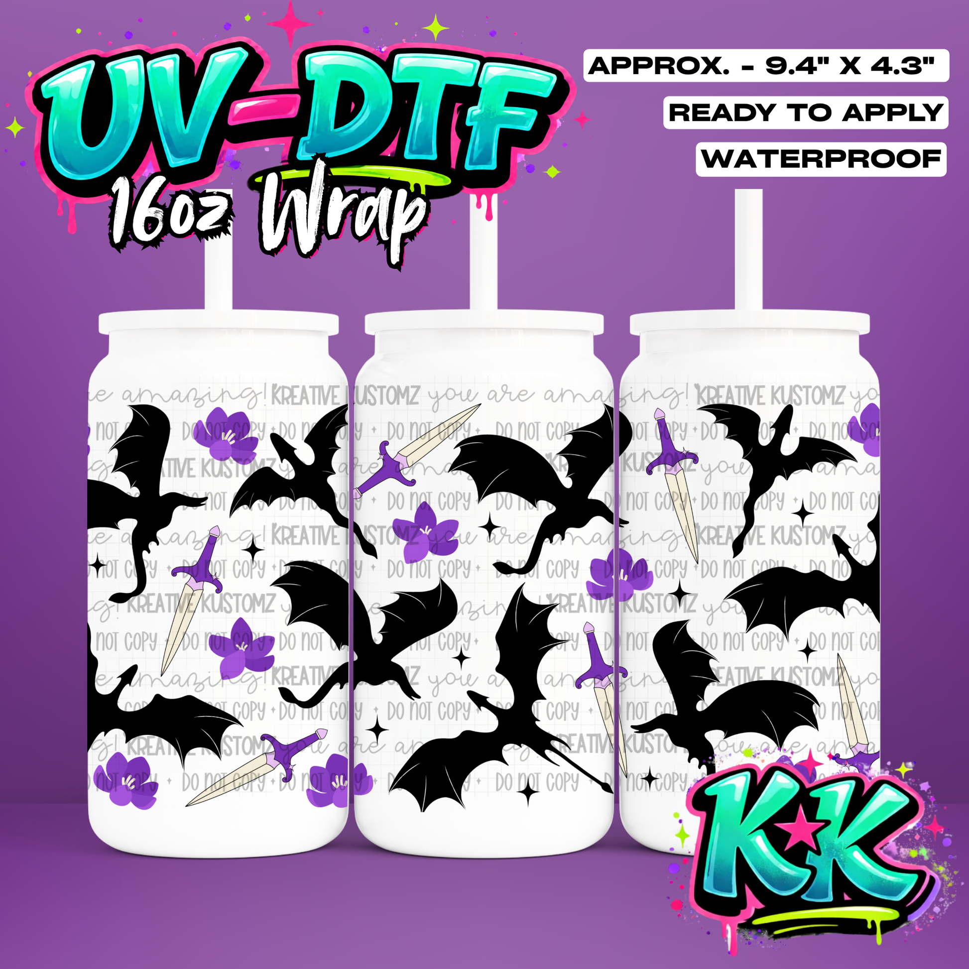 6581 | UV DTF Cup Wrap for 16oz Libbey Glass