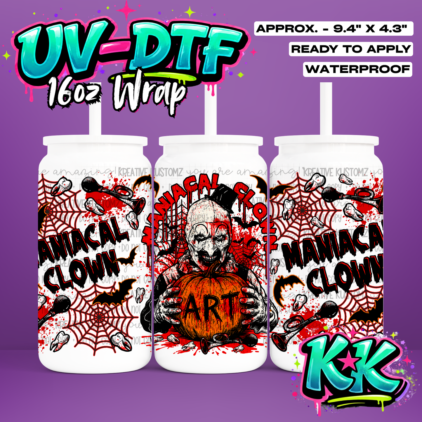 6593 | UV DTF Cup Wrap for 16oz Libbey Glass