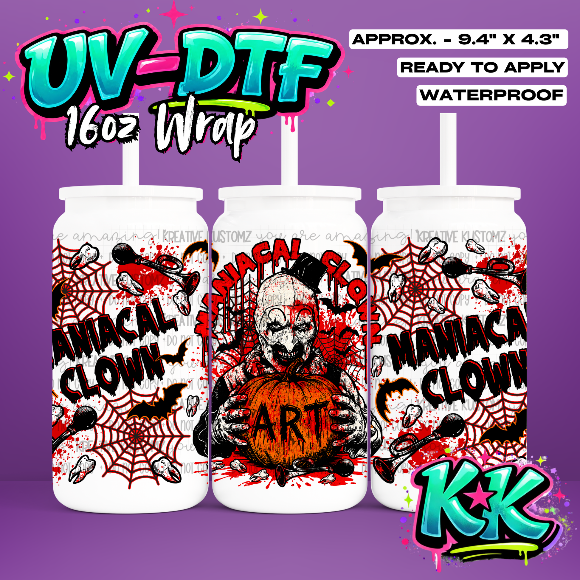 6593 | UV DTF Cup Wrap for 16oz Libbey Glass