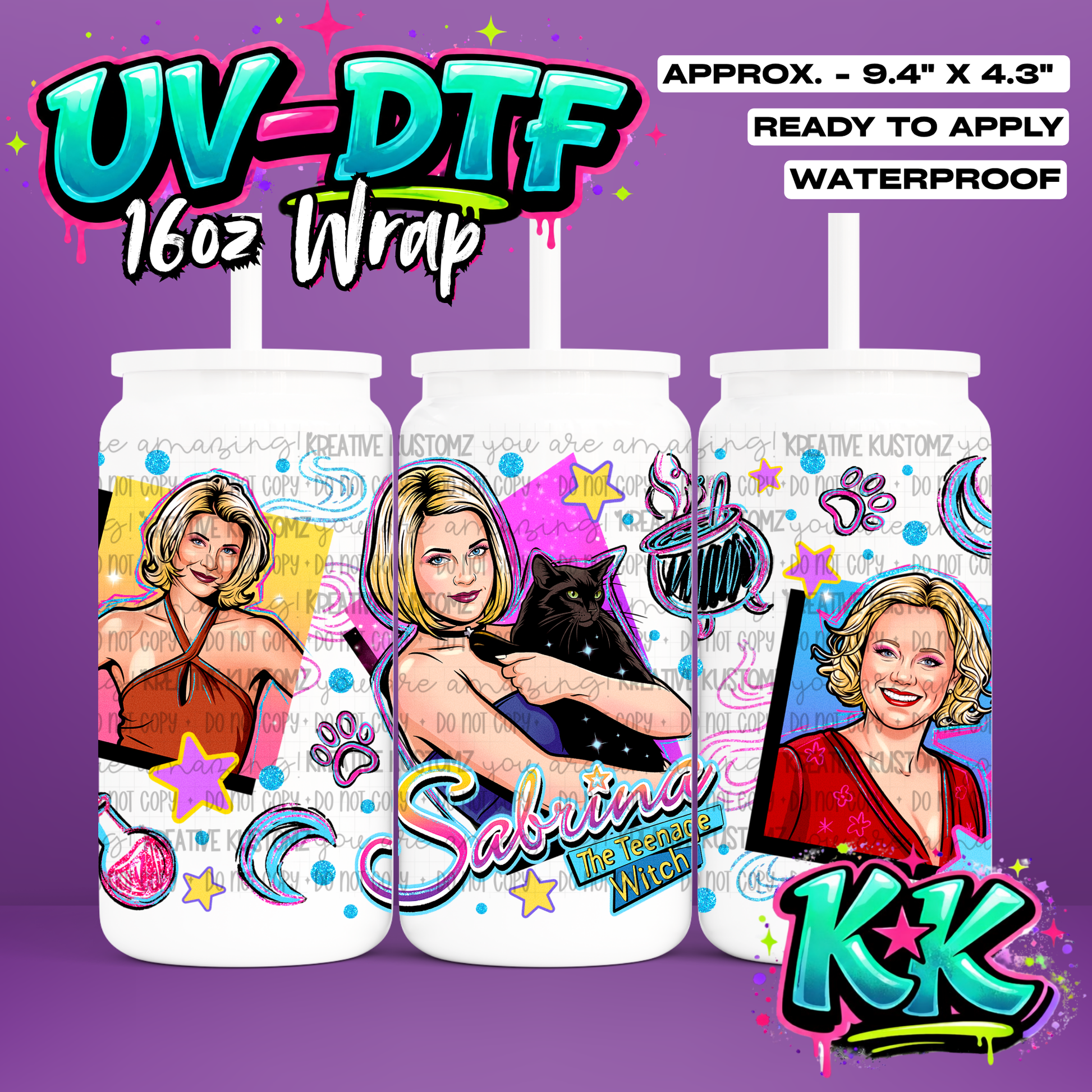 6596 | UV DTF Cup Wrap for 16oz Libbey Glass