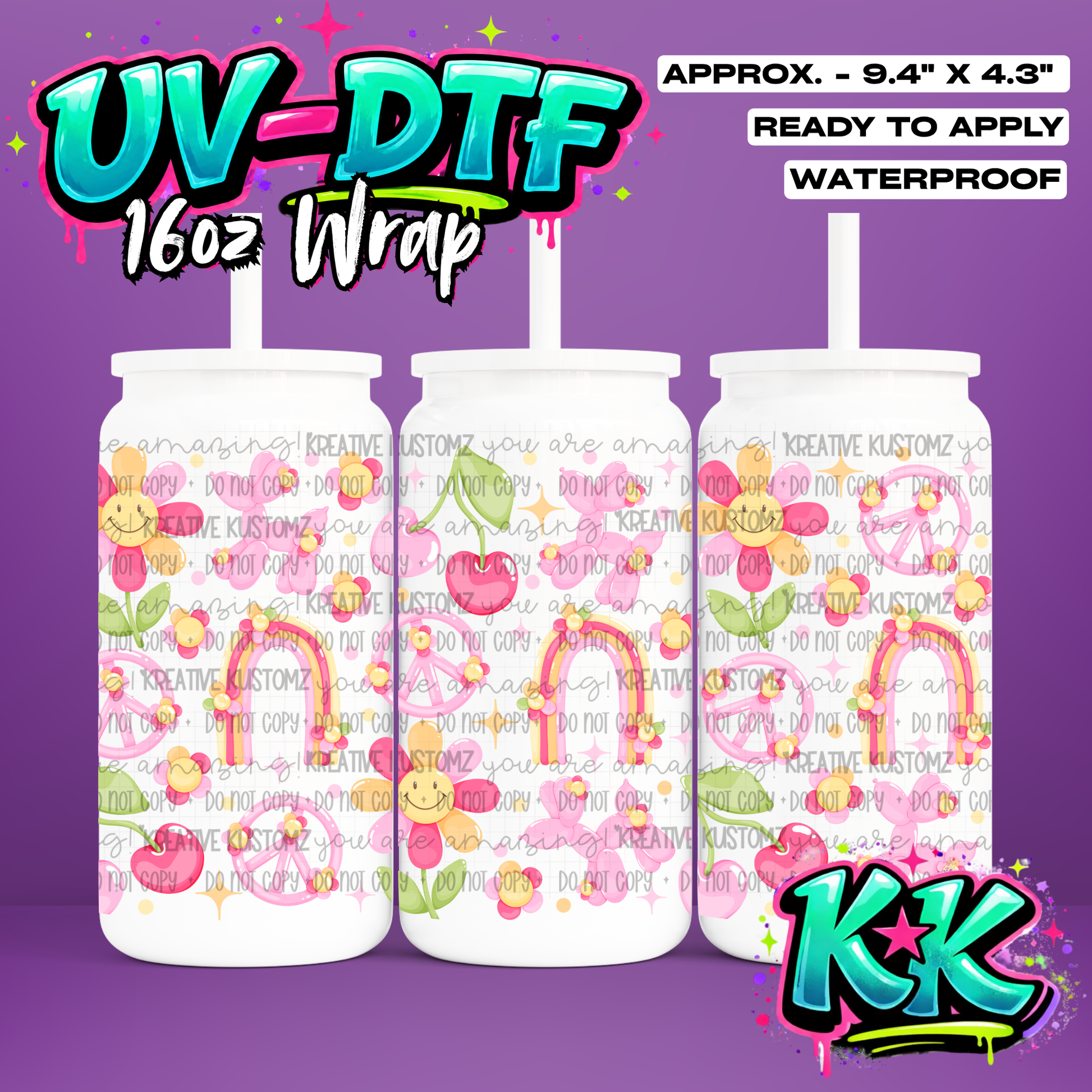 6601 | UV DTF Cup Wrap for 16oz Libbey Glass