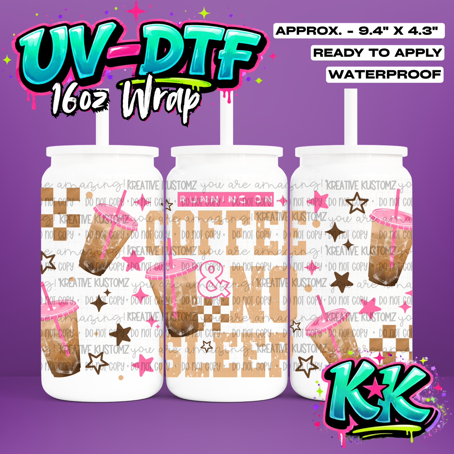 6604 | UV DTF Cup Wrap for 16oz Libbey Glass