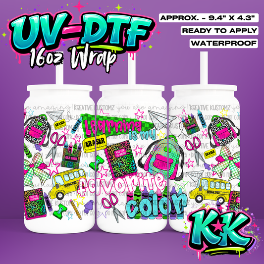 6607 | UV DTF Cup Wrap for 16oz Libbey Glass