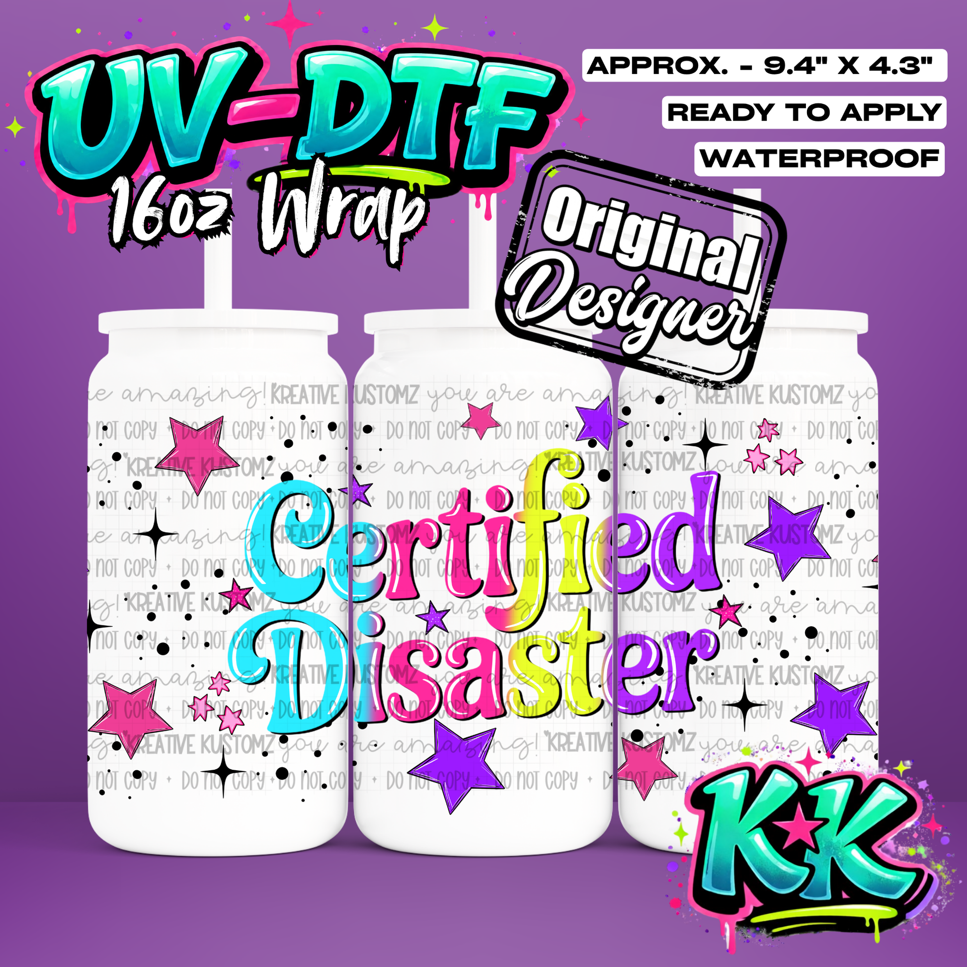 6616 | UV DTF Cup Wrap for 16oz Libbey Glass