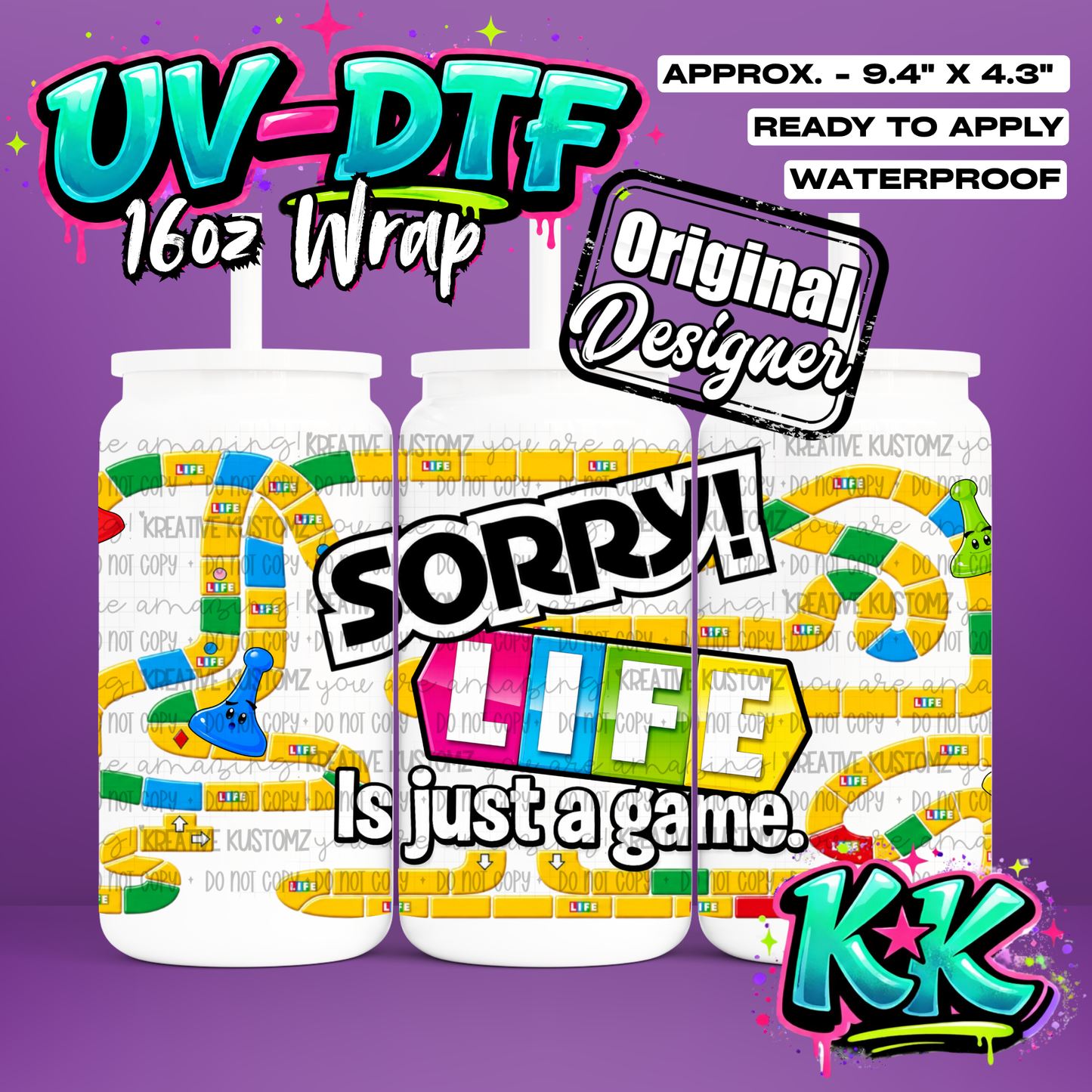 6620 | UV DTF Cup Wrap for 16oz Libbey Glass