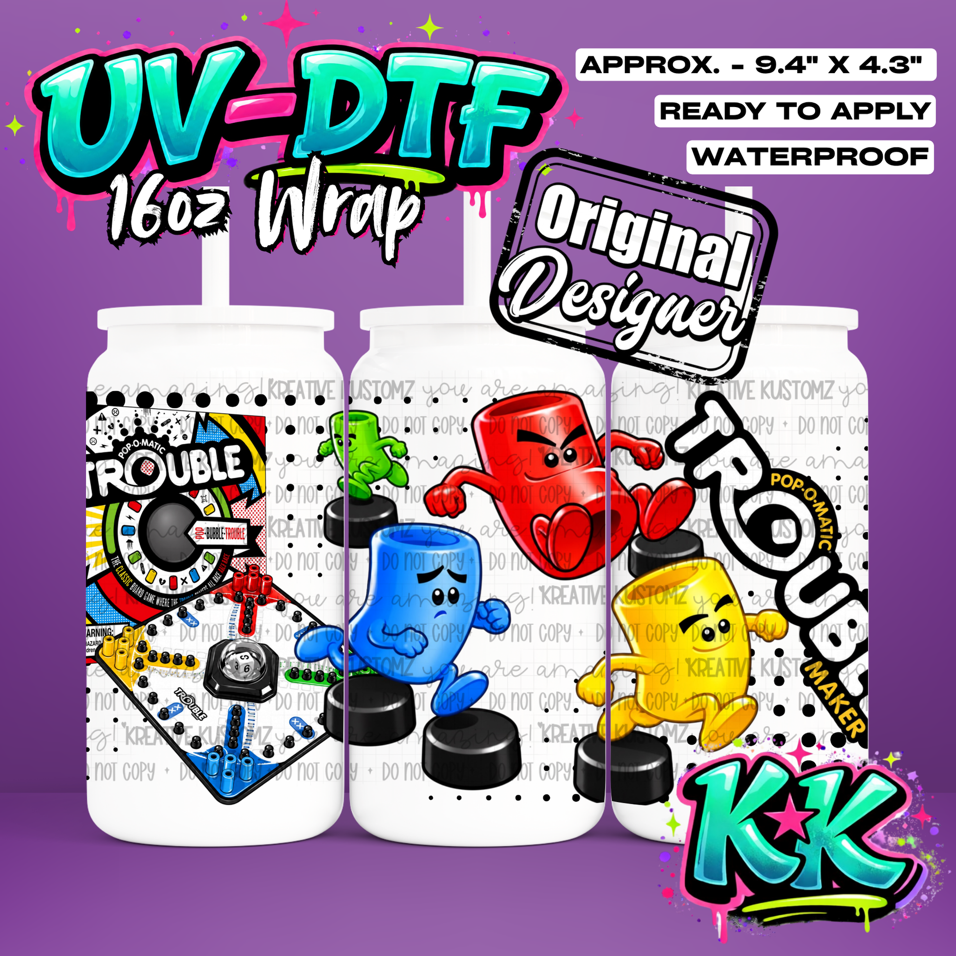 6621 | UV DTF Cup Wrap for 16oz Libbey Glass