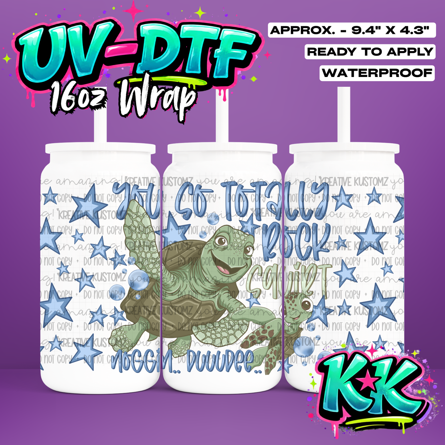 6633 | UV DTF Cup Wrap for 16oz Libbey Glass