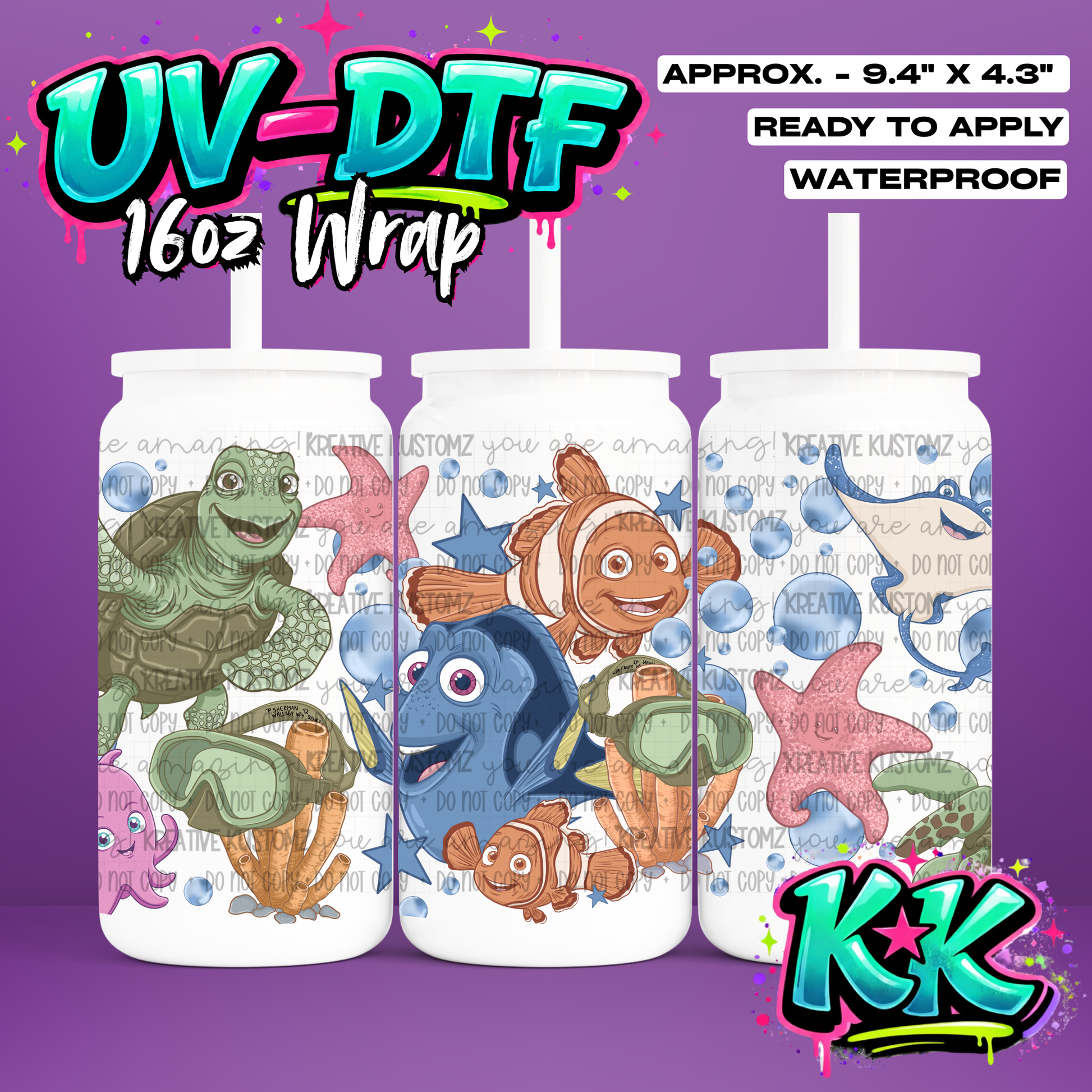 6634 | UV DTF Cup Wrap for 16oz Libbey Glass