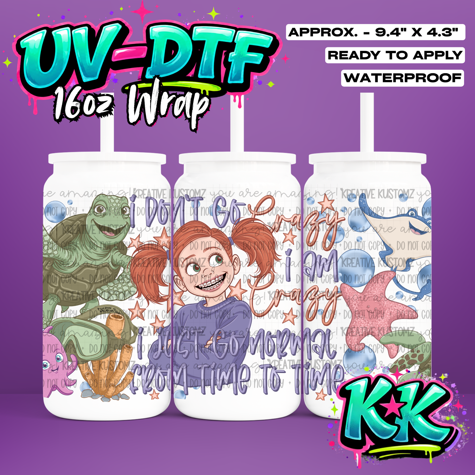 6635 | UV DTF Cup Wrap for 16oz Libbey Glass