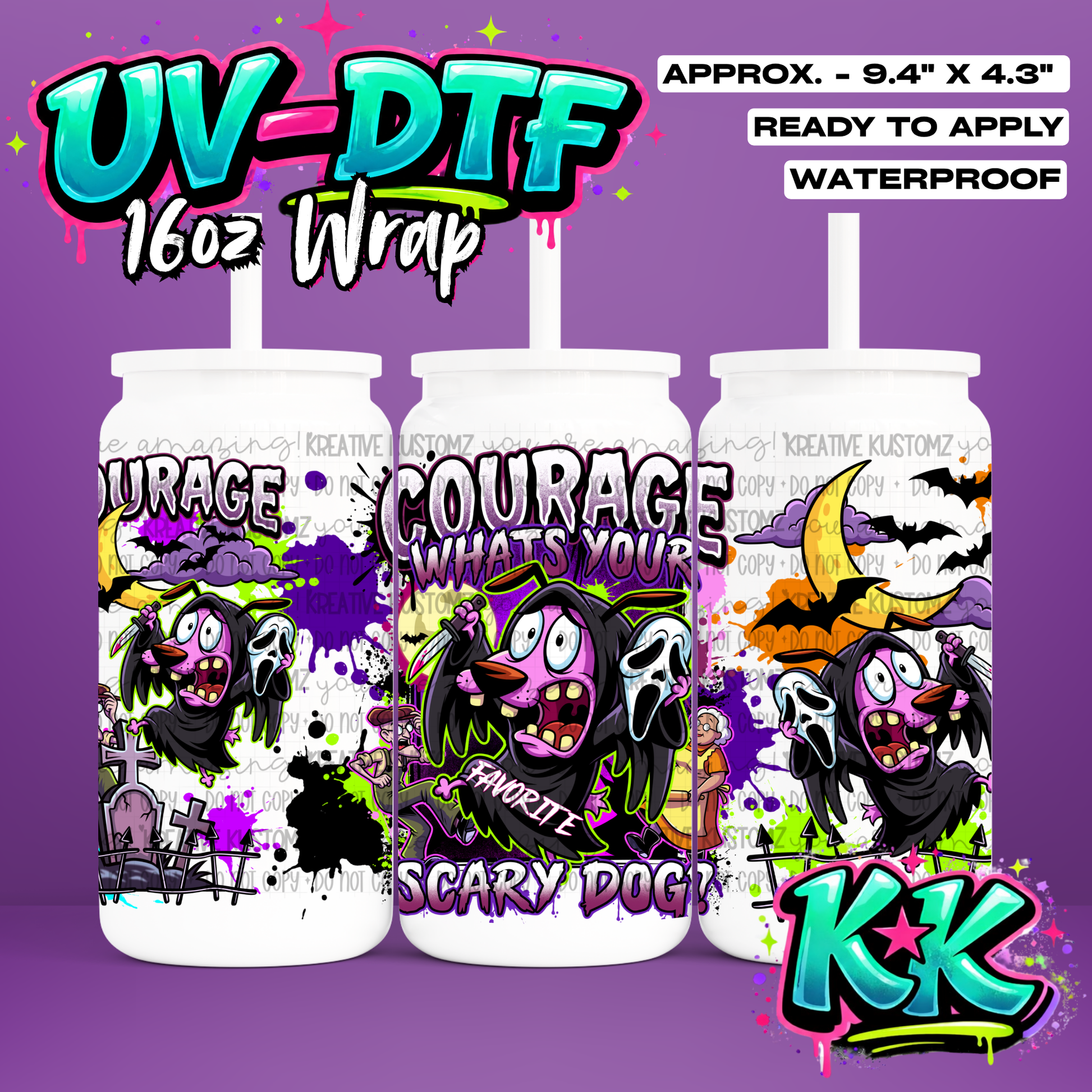 6639 | UV DTF Cup Wrap for 16oz Libbey Glass