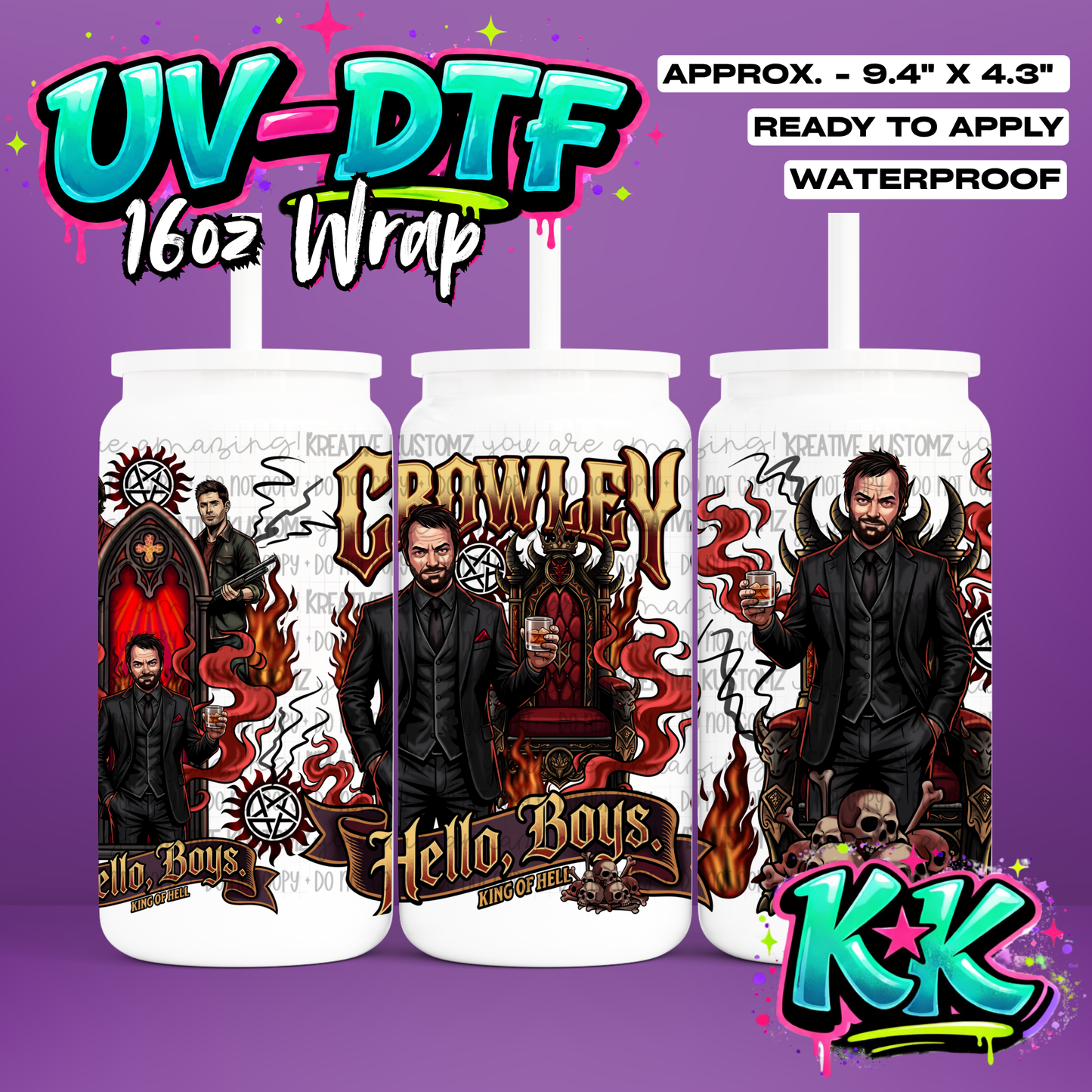 6640 | UV DTF Cup Wrap for 16oz Libbey Glass