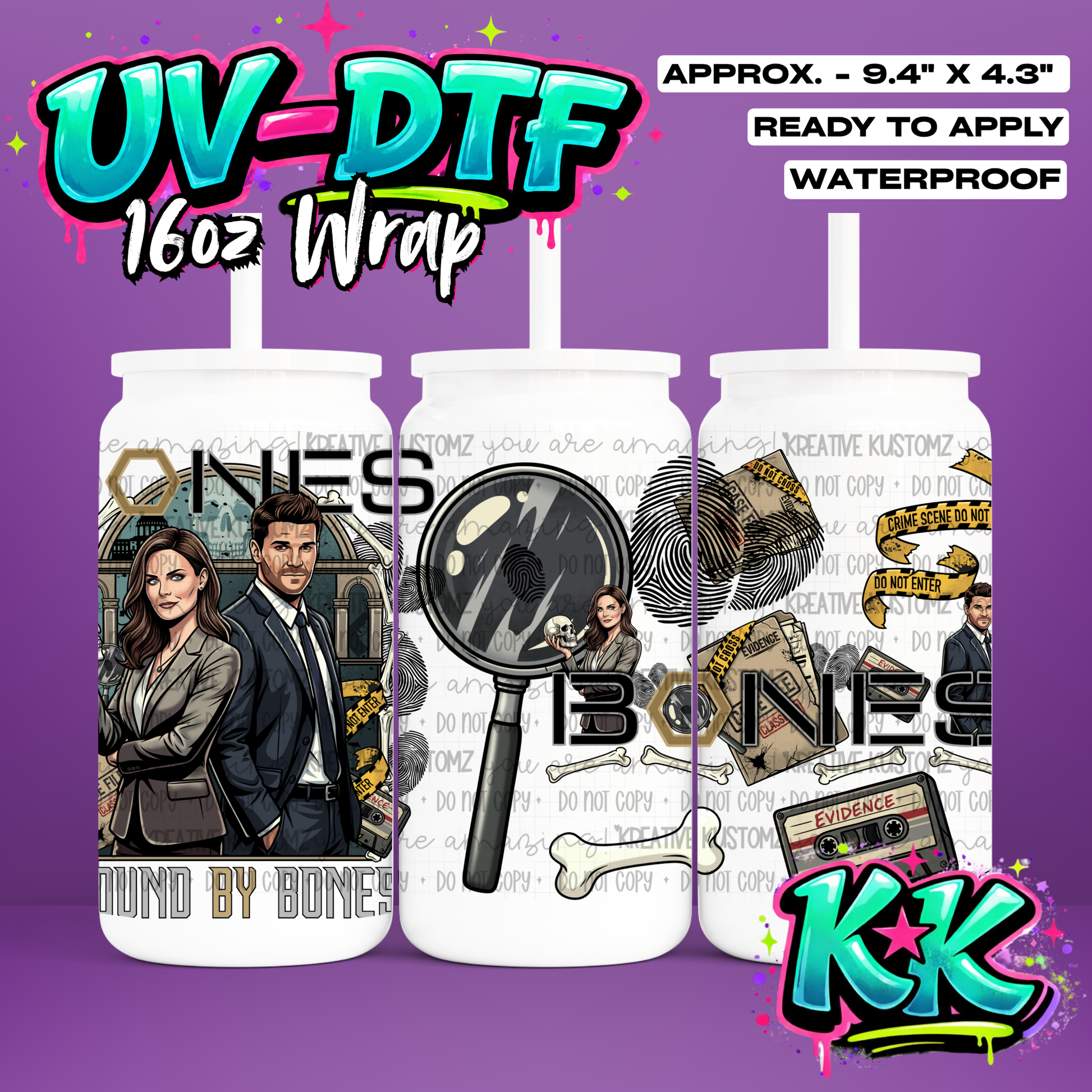 6642 | UV DTF Cup Wrap for 16oz Libbey Glass