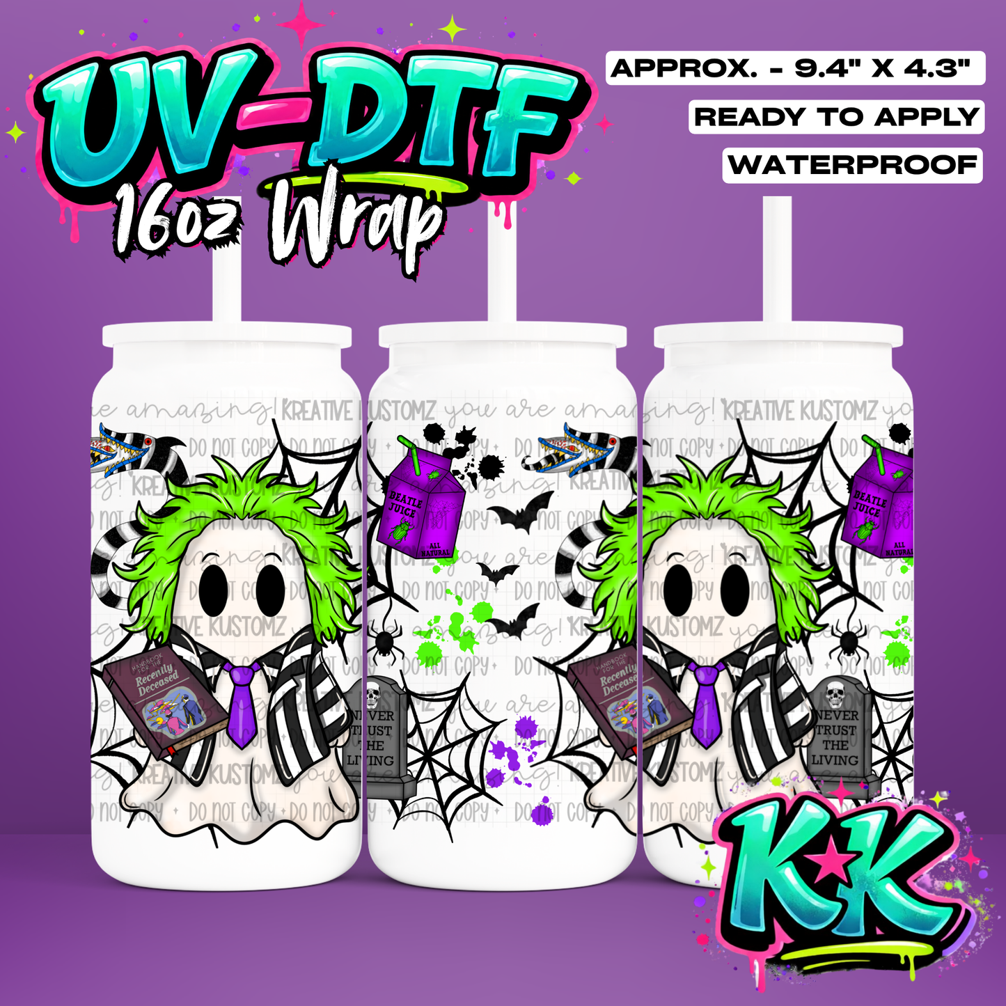 6643 | UV DTF Cup Wrap for 16oz Libbey Glass