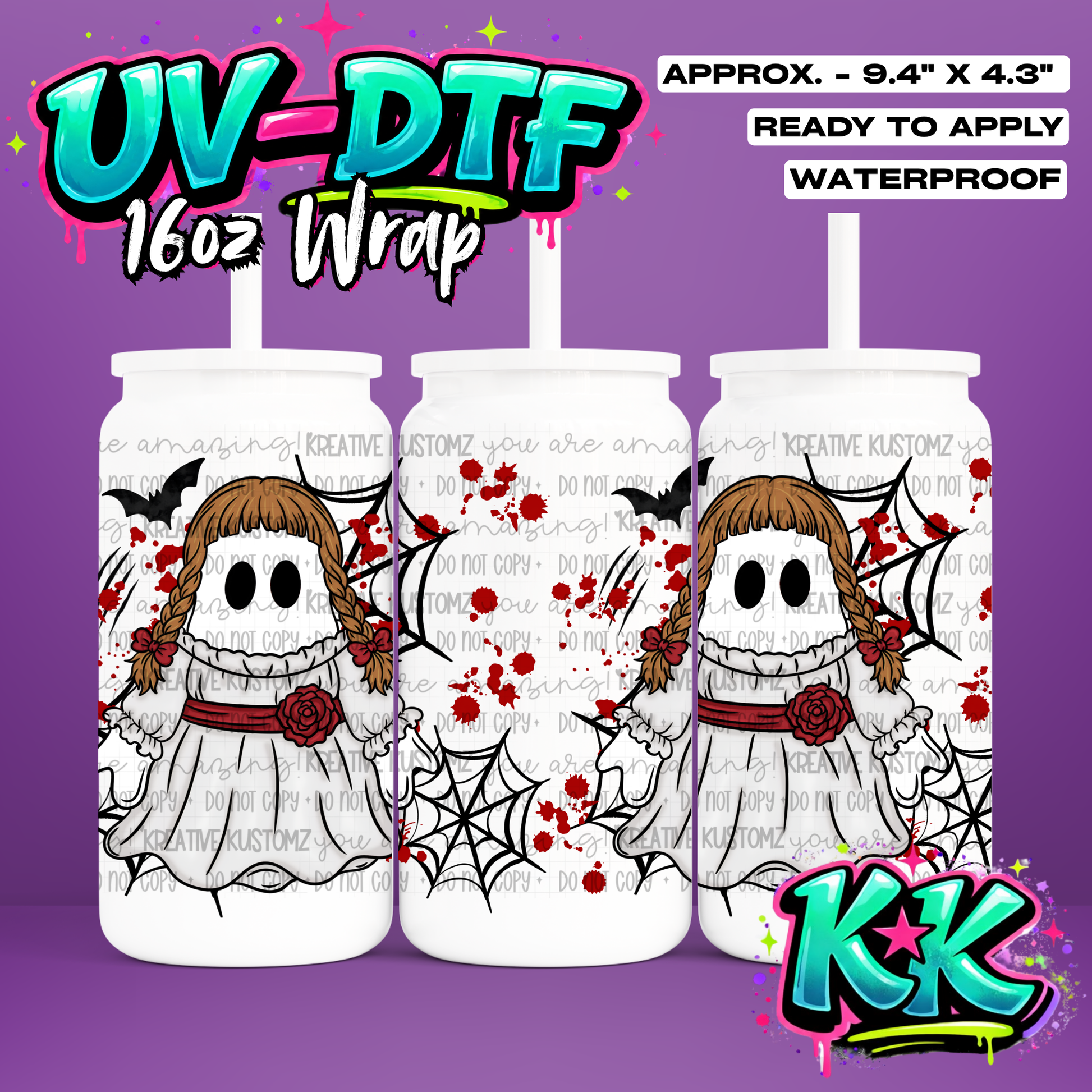 6644 | UV DTF Cup Wrap for 16oz Libbey Glass