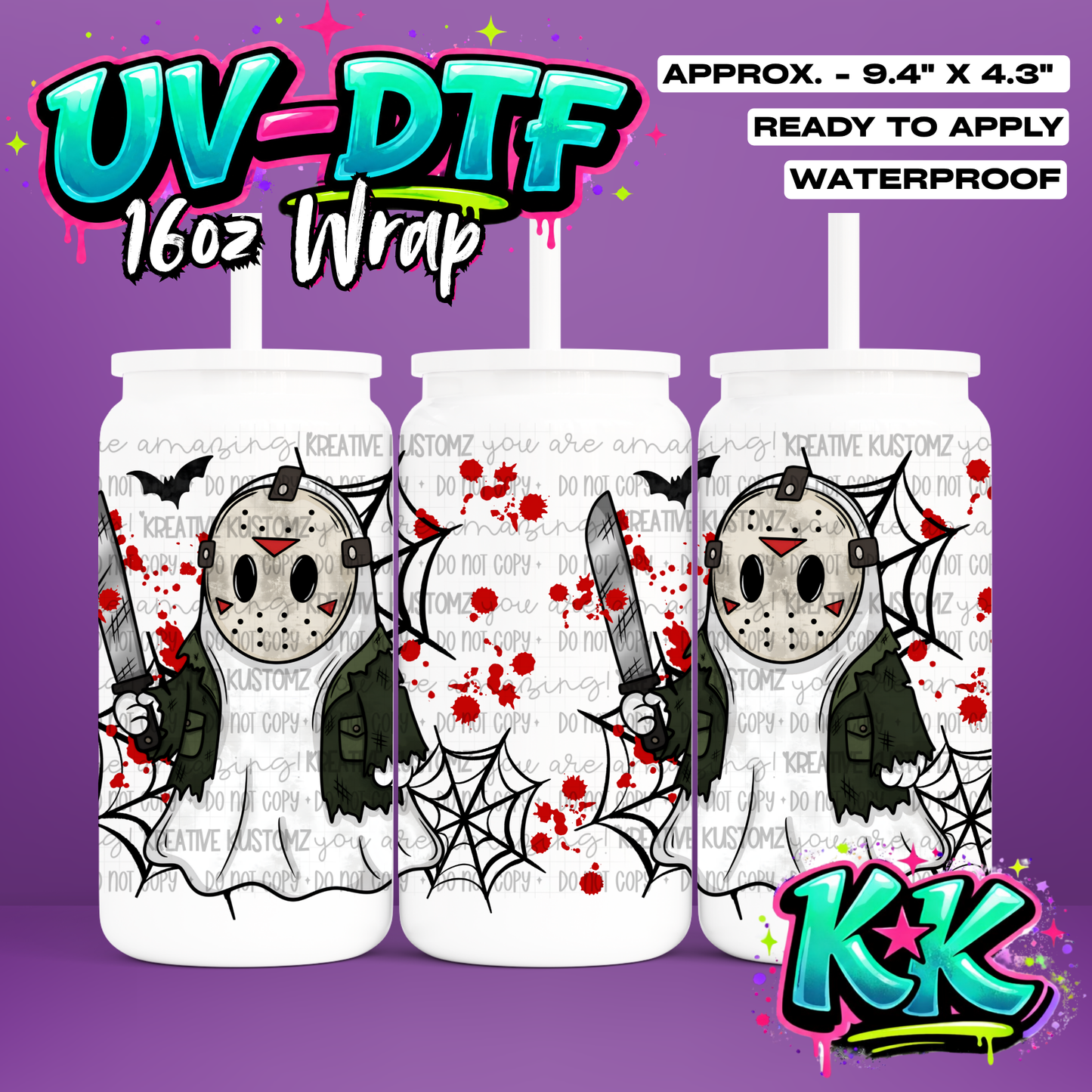 6645 | UV DTF Cup Wrap for 16oz Libbey Glass