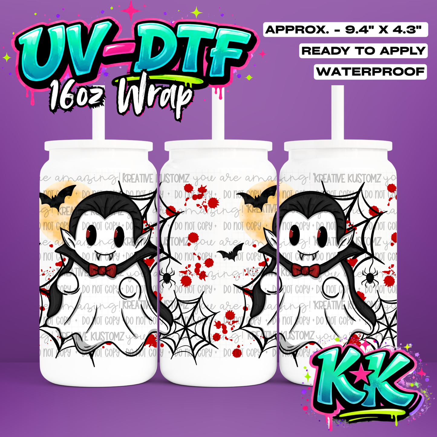 6647 | UV DTF Cup Wrap for 16oz Libbey Glass