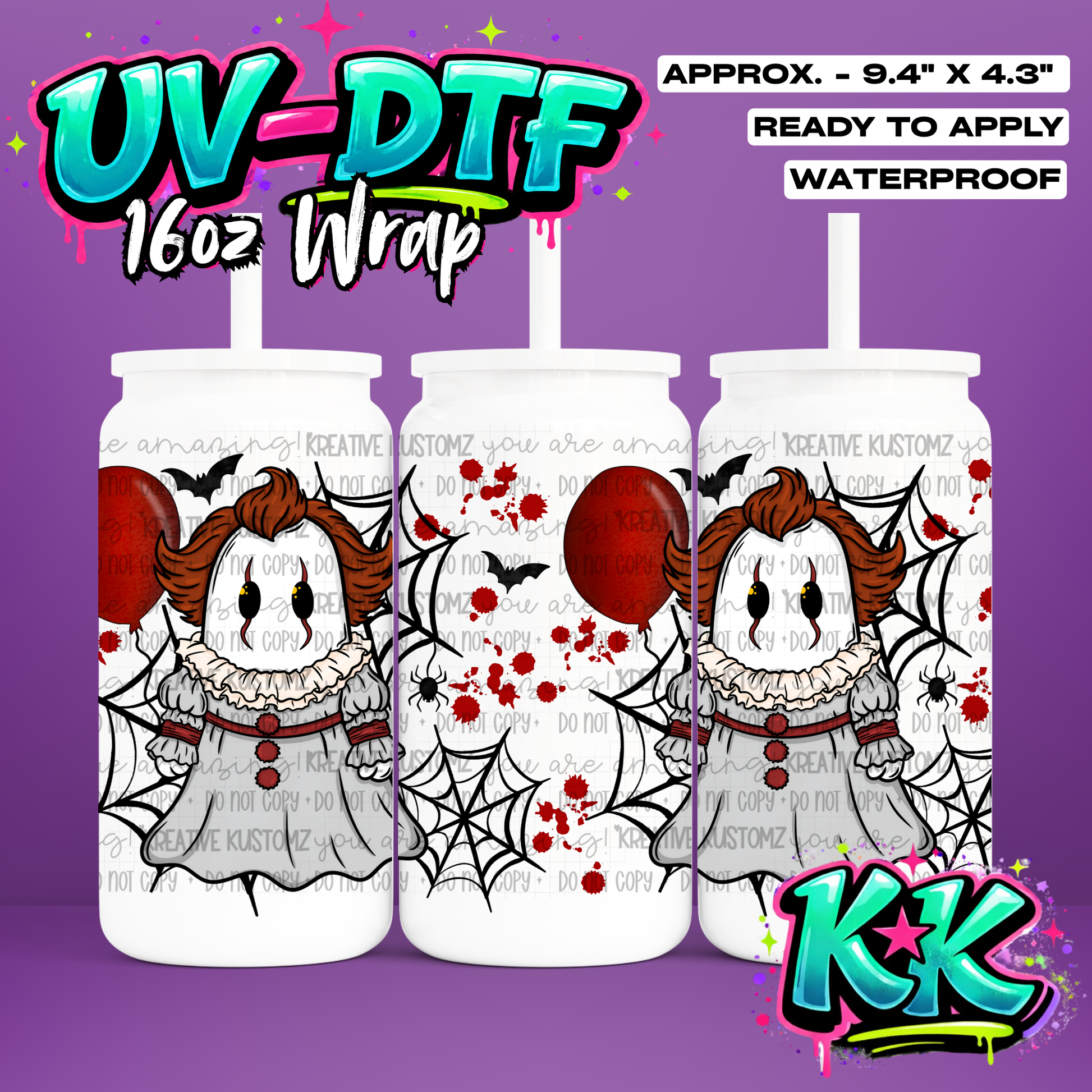 6651 | UV DTF Cup Wrap for 16oz Libbey Glass