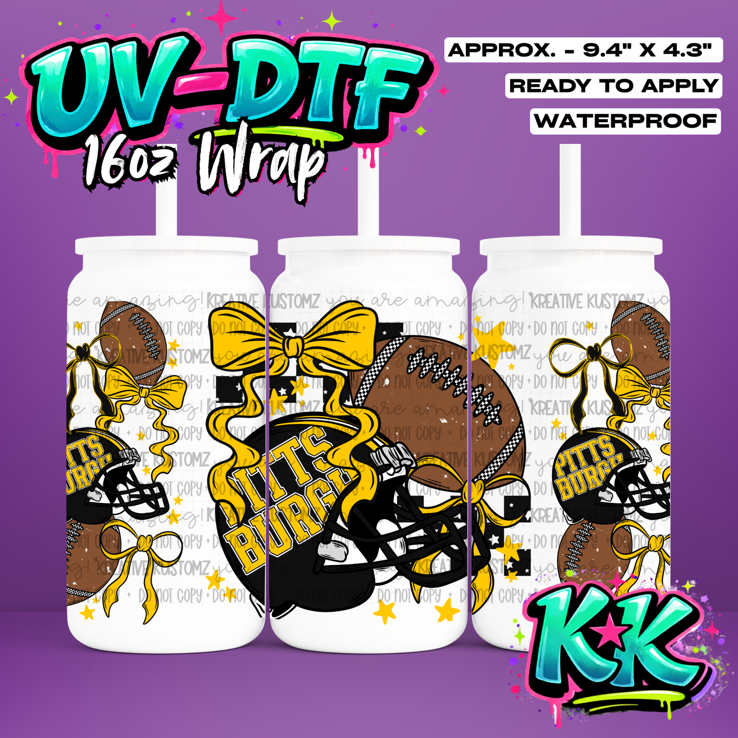 6657 | UV DTF Cup Wrap for 16oz Libbey Glass