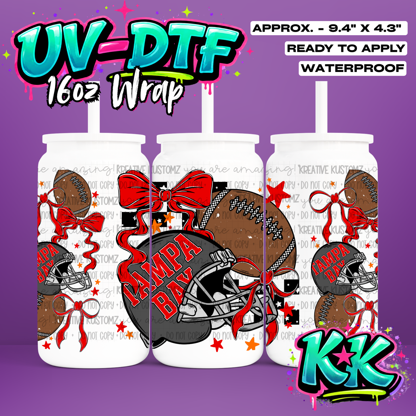 6658 | UV DTF Cup Wrap for 16oz Libbey Glass
