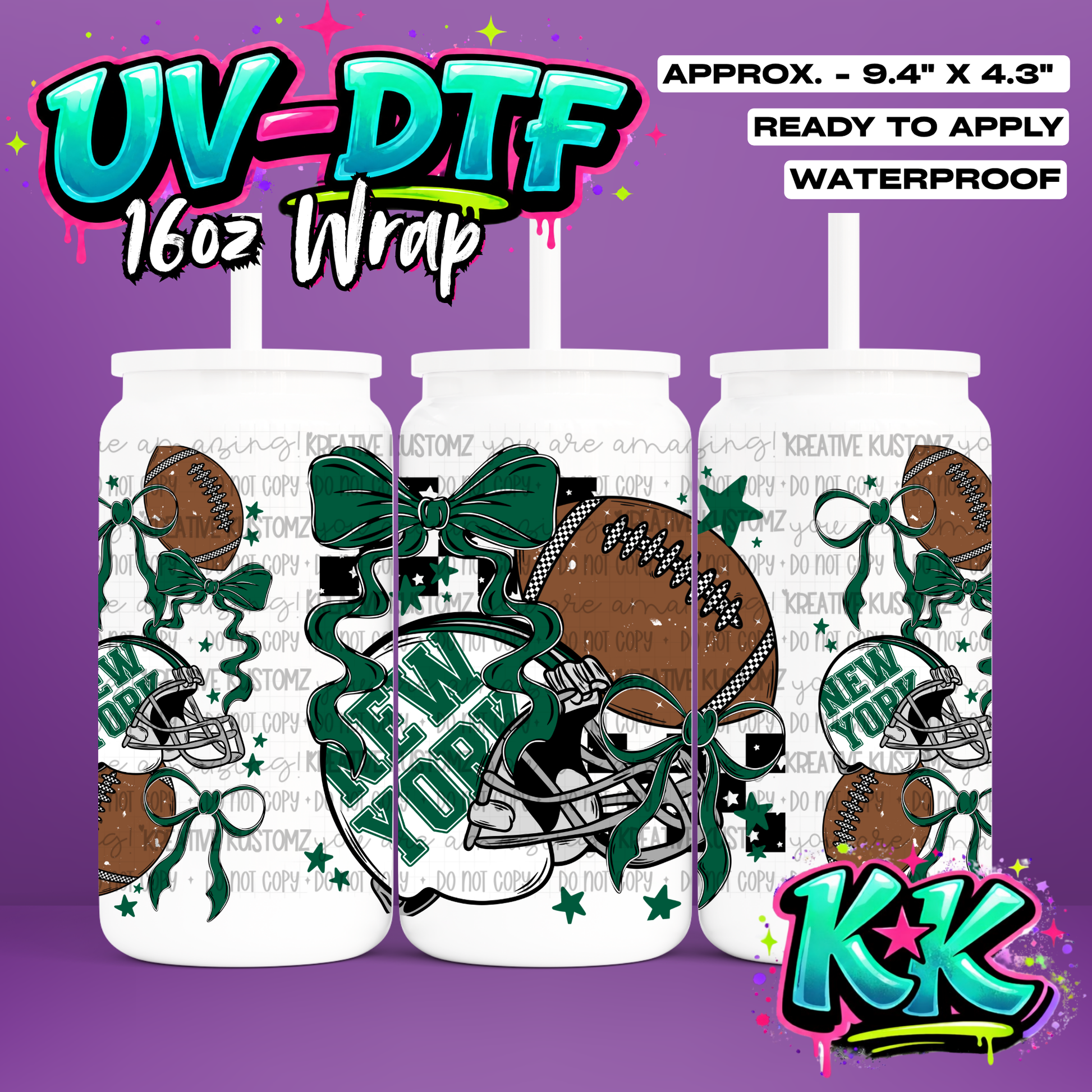 6660 | UV DTF Cup Wrap for 16oz Libbey Glass
