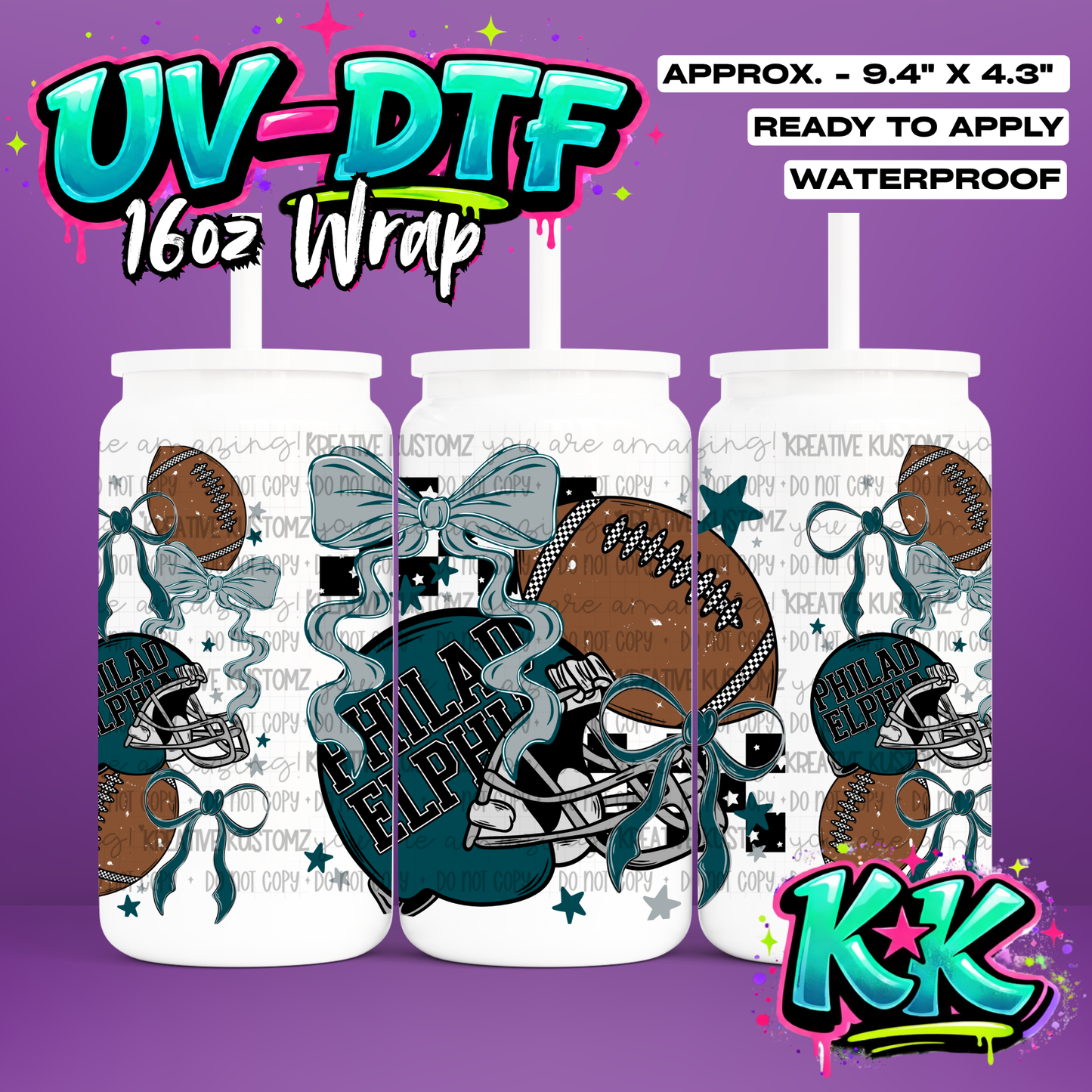 6661 | UV DTF Cup Wrap for 16oz Libbey Glass