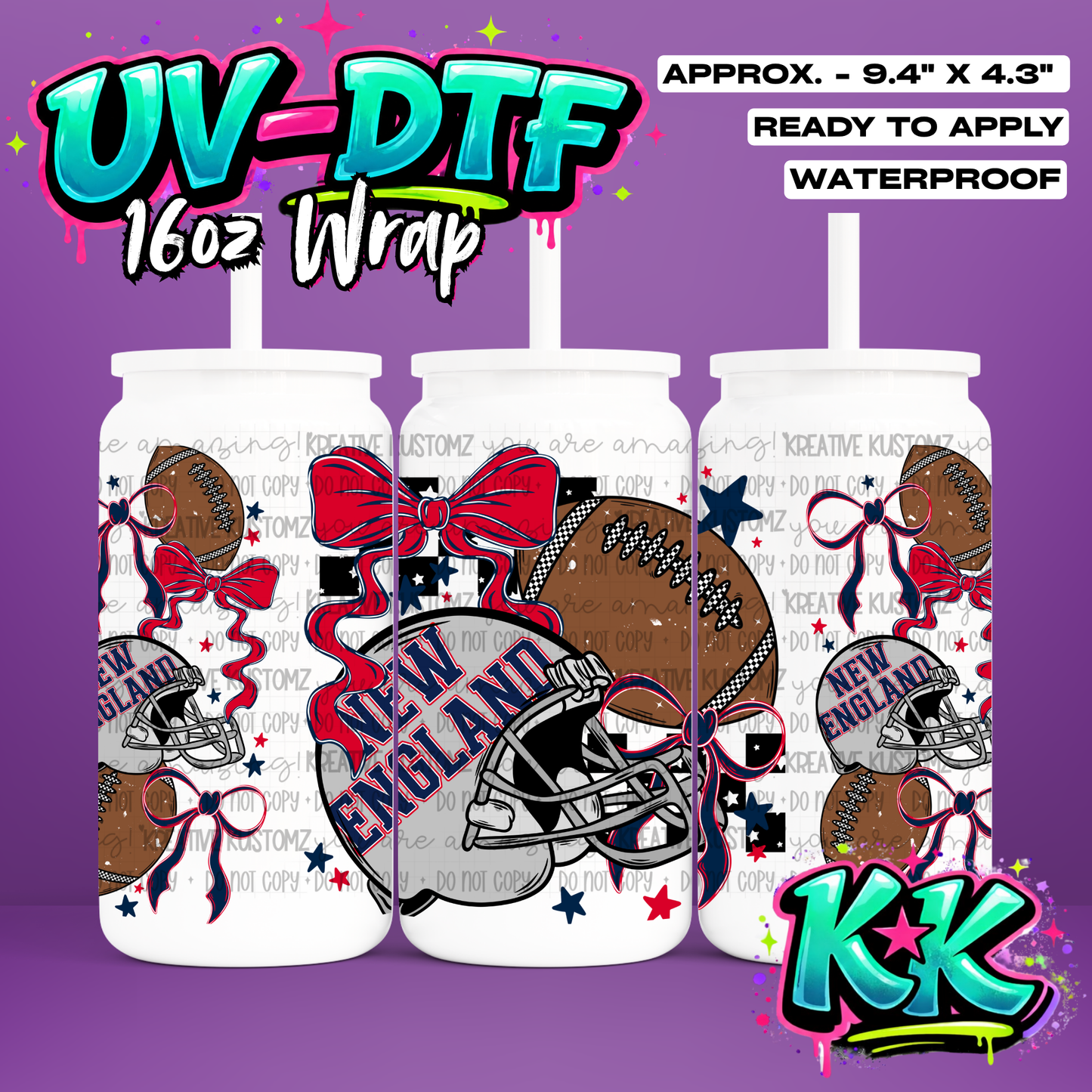 6662 | UV DTF Cup Wrap for 16oz Libbey Glass