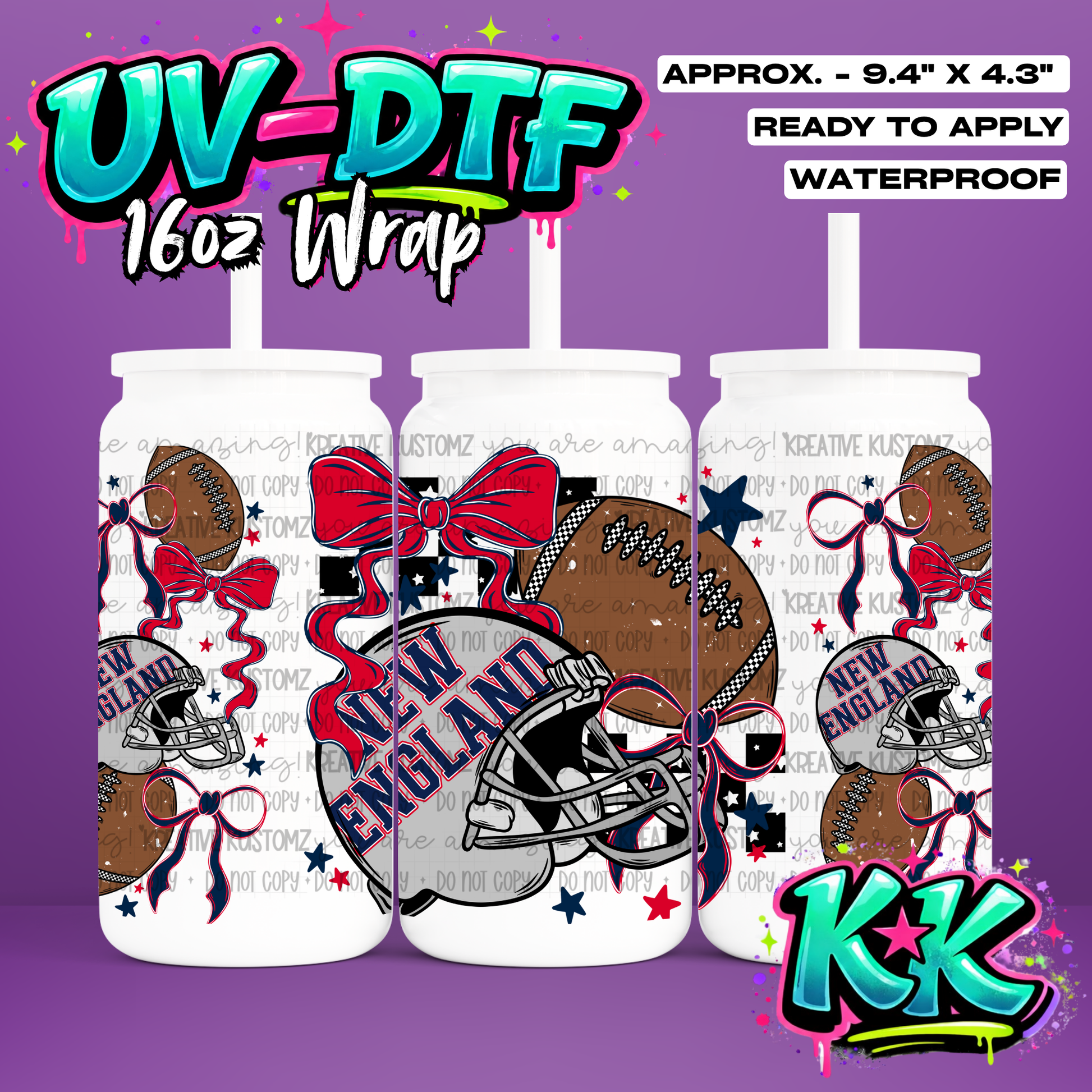 6662 | UV DTF Cup Wrap for 16oz Libbey Glass