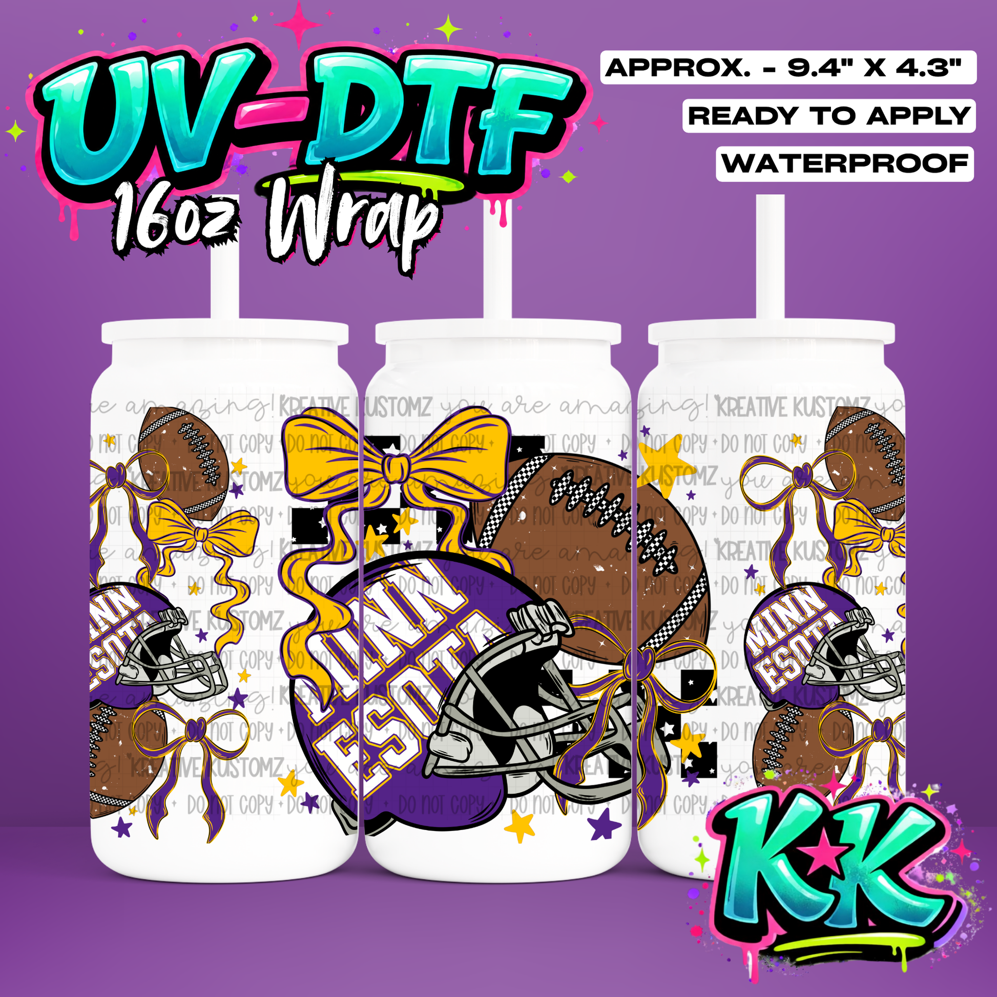 6663 | UV DTF Cup Wrap for 16oz Libbey Glass