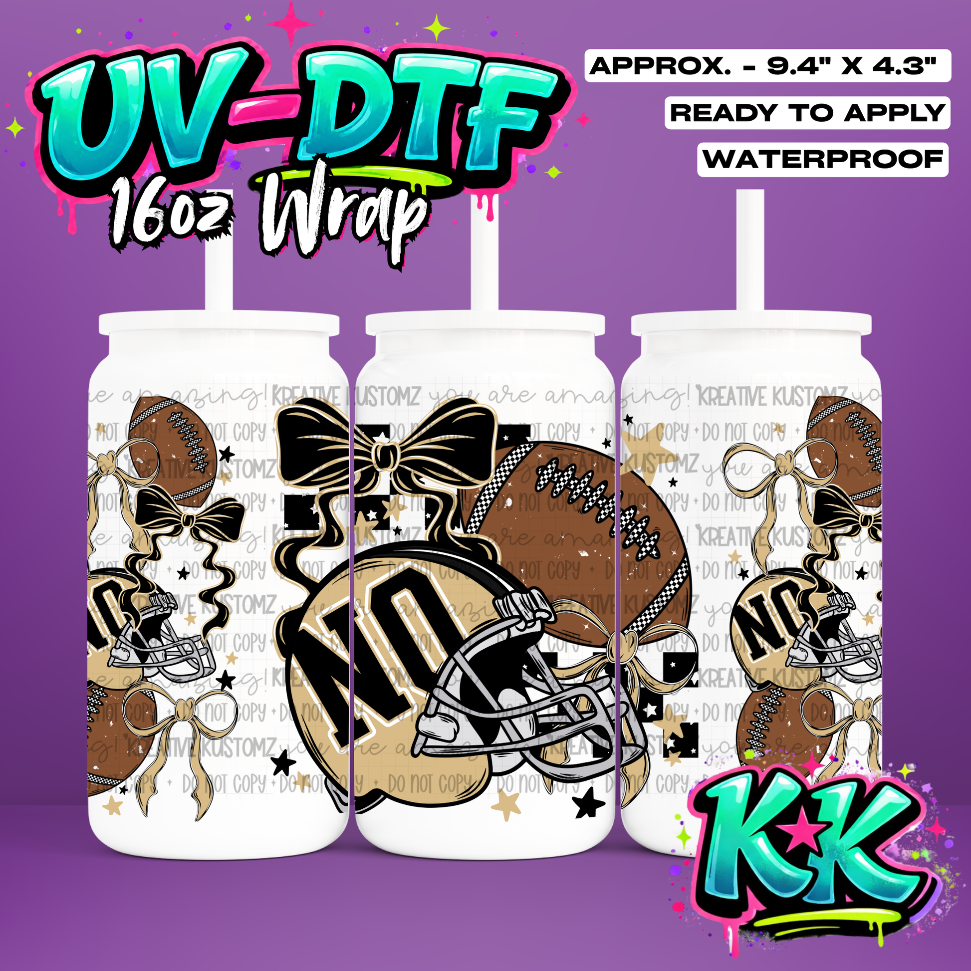 6664 | UV DTF Cup Wrap for 16oz Libbey Glass
