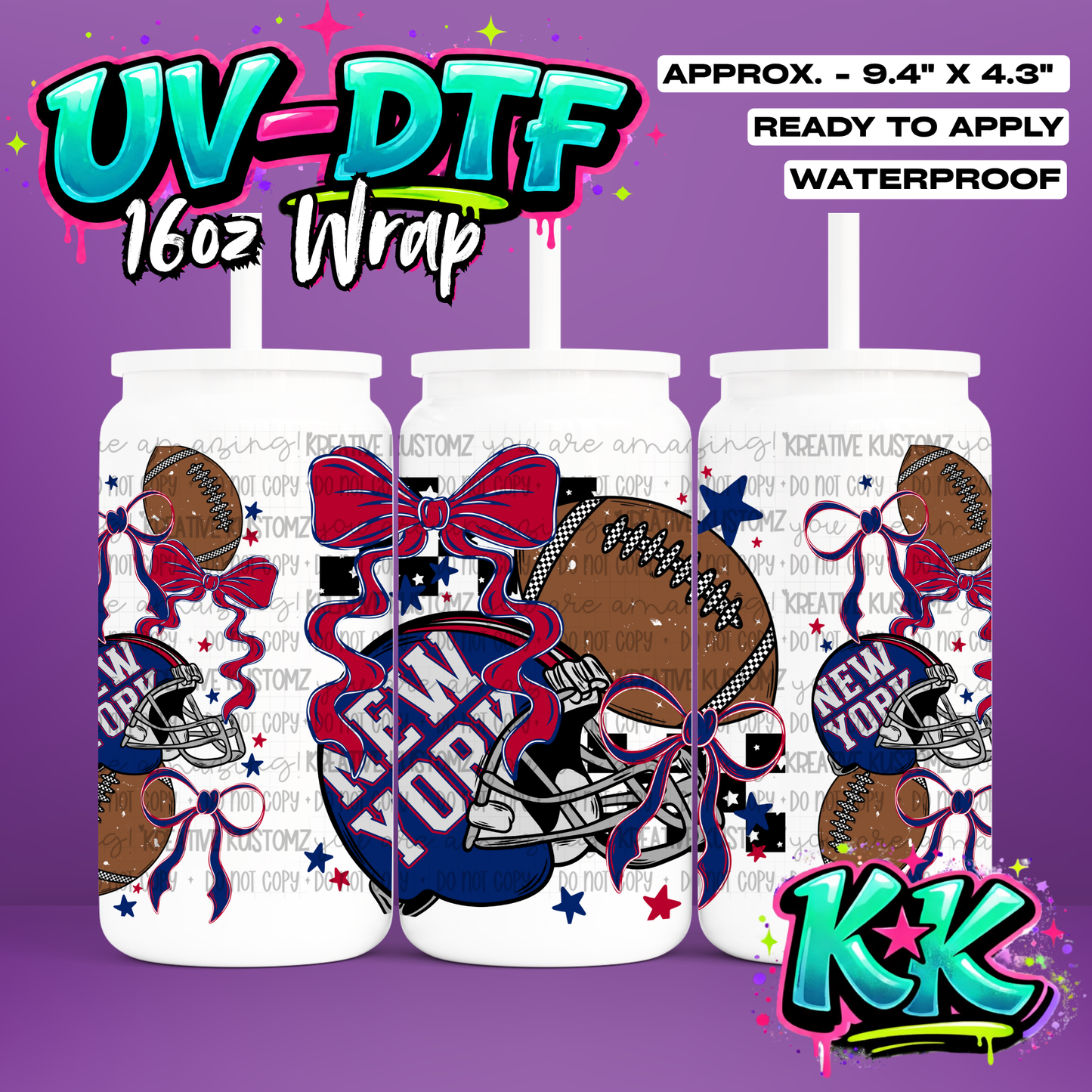 6665 | UV DTF Cup Wrap for 16oz Libbey Glass