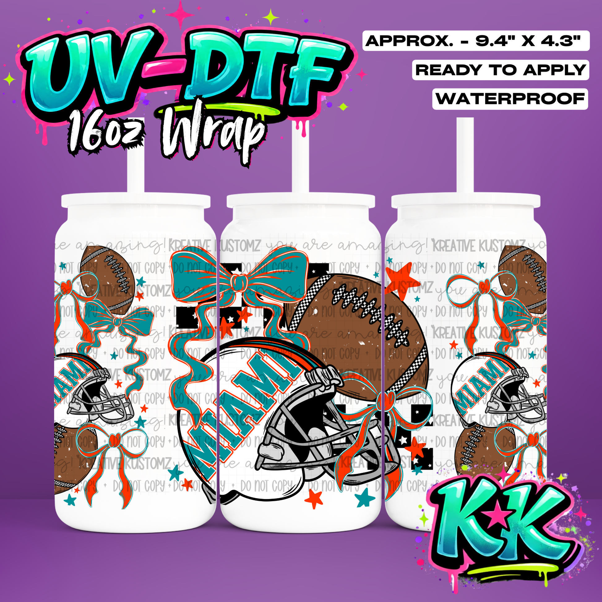 6666 | UV DTF Cup Wrap for 16oz Libbey Glass