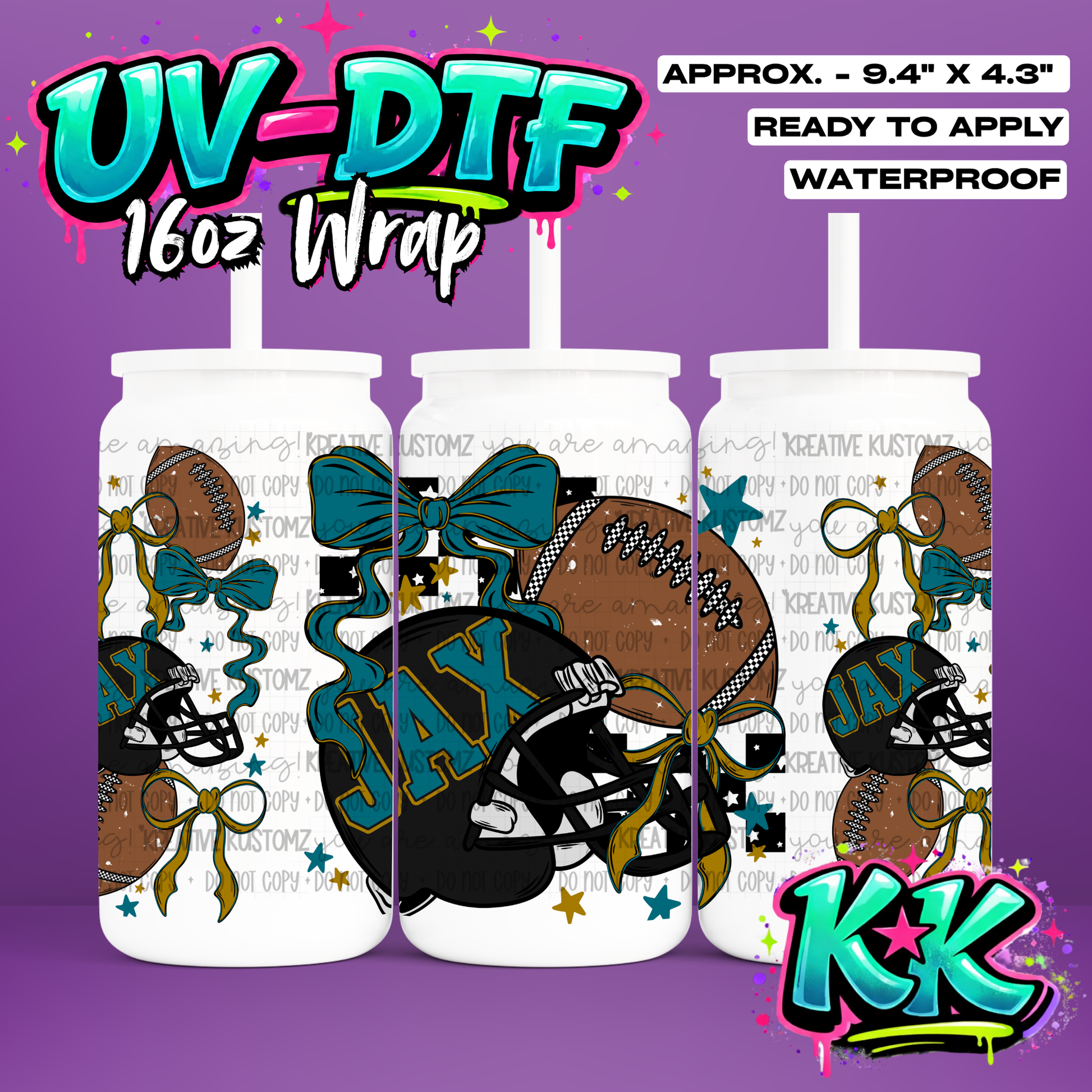6669 | UV DTF Cup Wrap for 16oz Libbey Glass