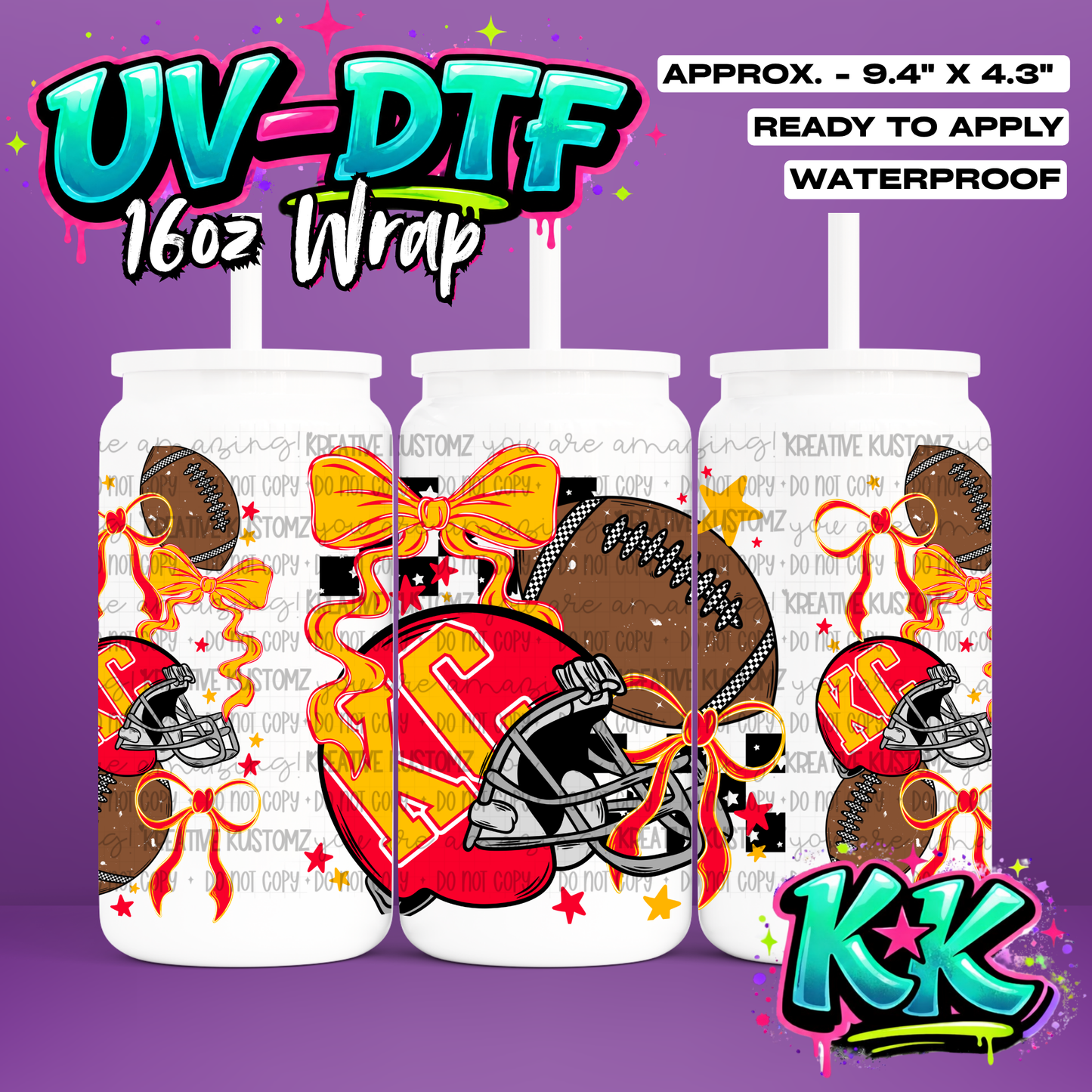 6670 | UV DTF Cup Wrap for 16oz Libbey Glass