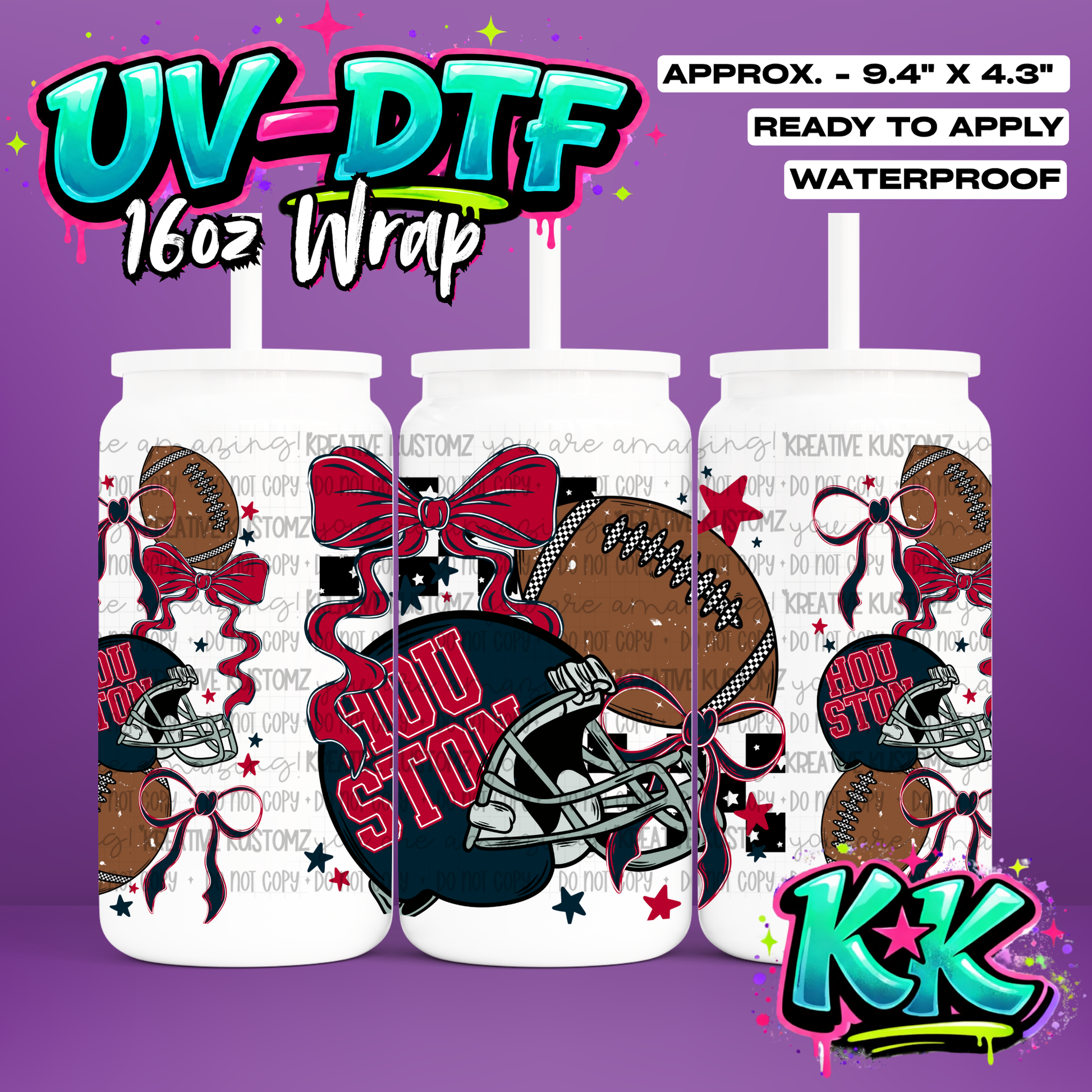 6673 | UV DTF Cup Wrap for 16oz Libbey Glass