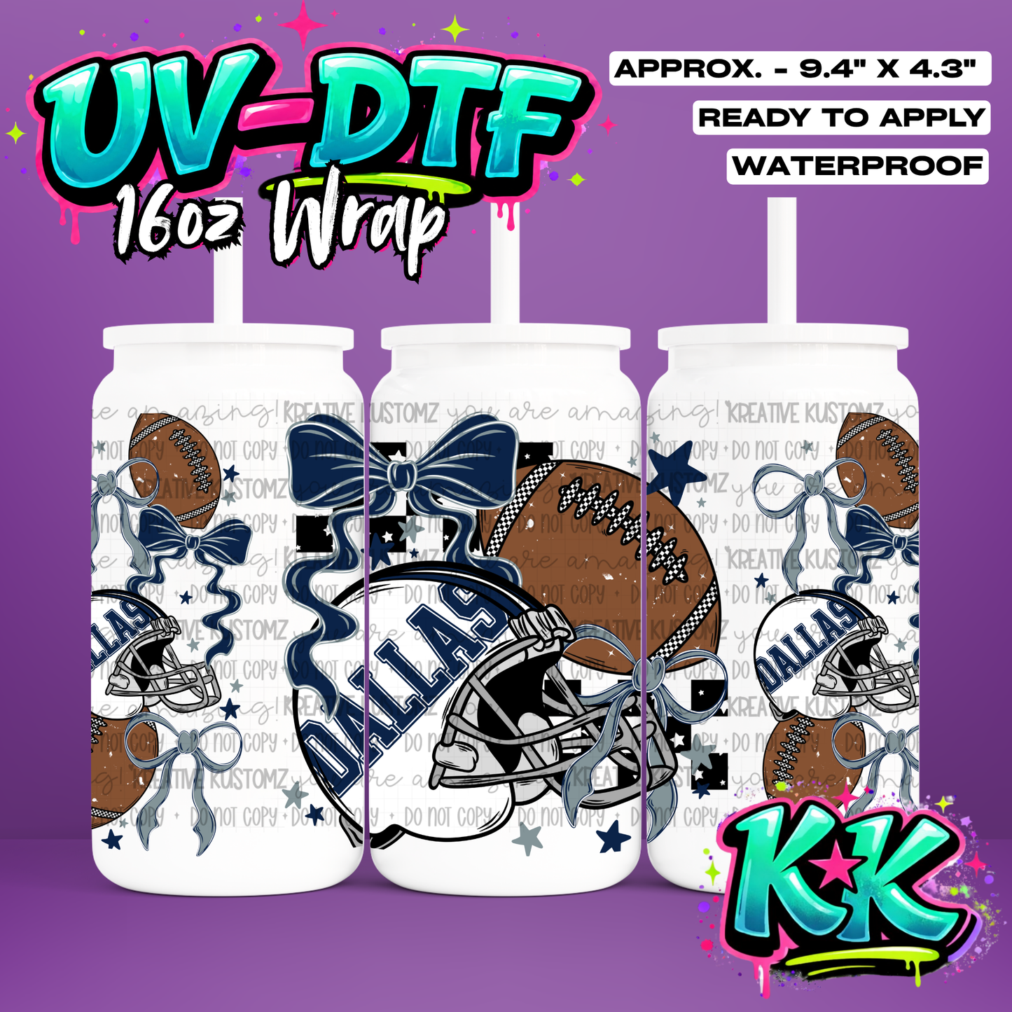 6677 | UV DTF Cup Wrap for 16oz Libbey Glass