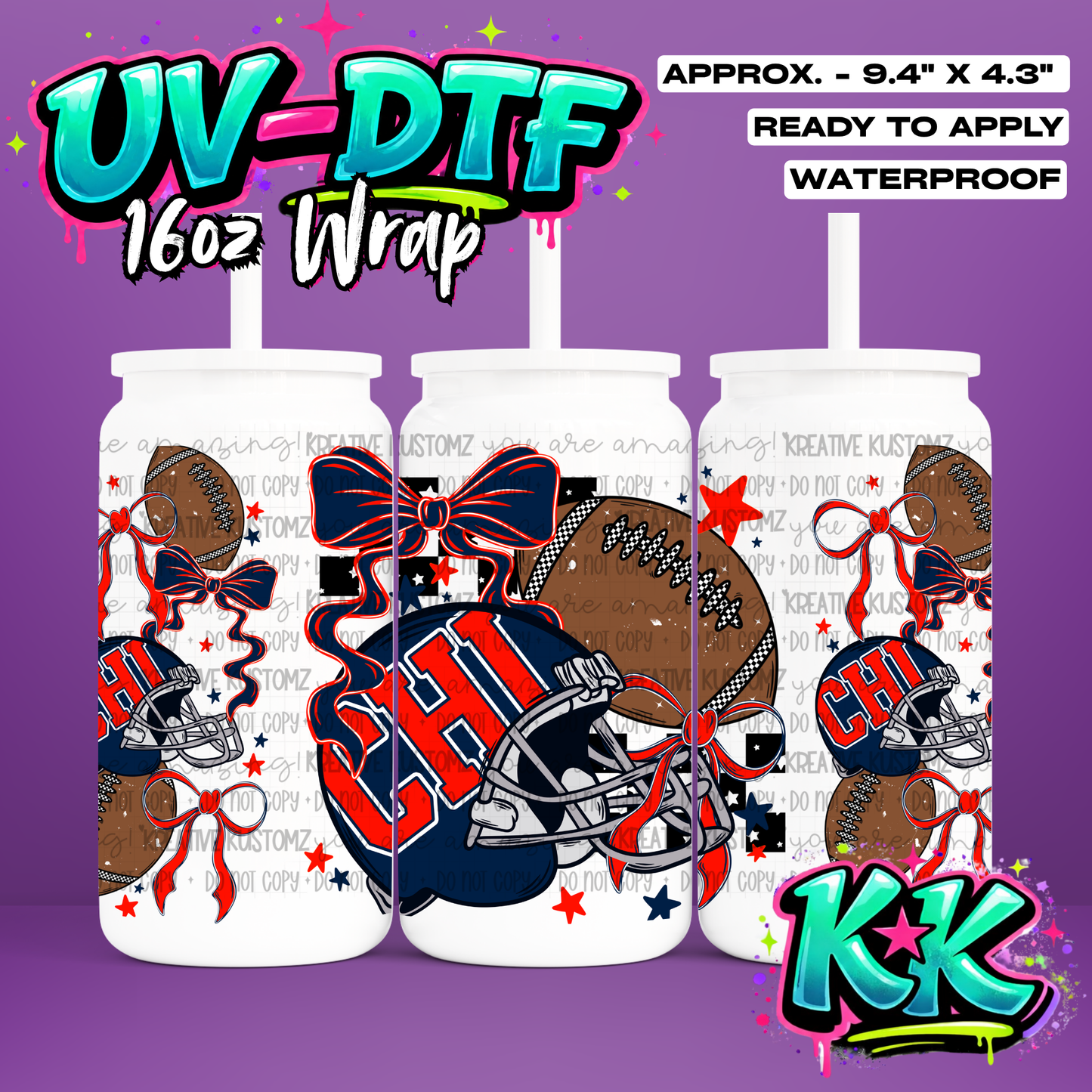 6680 | UV DTF Cup Wrap for 16oz Libbey Glass