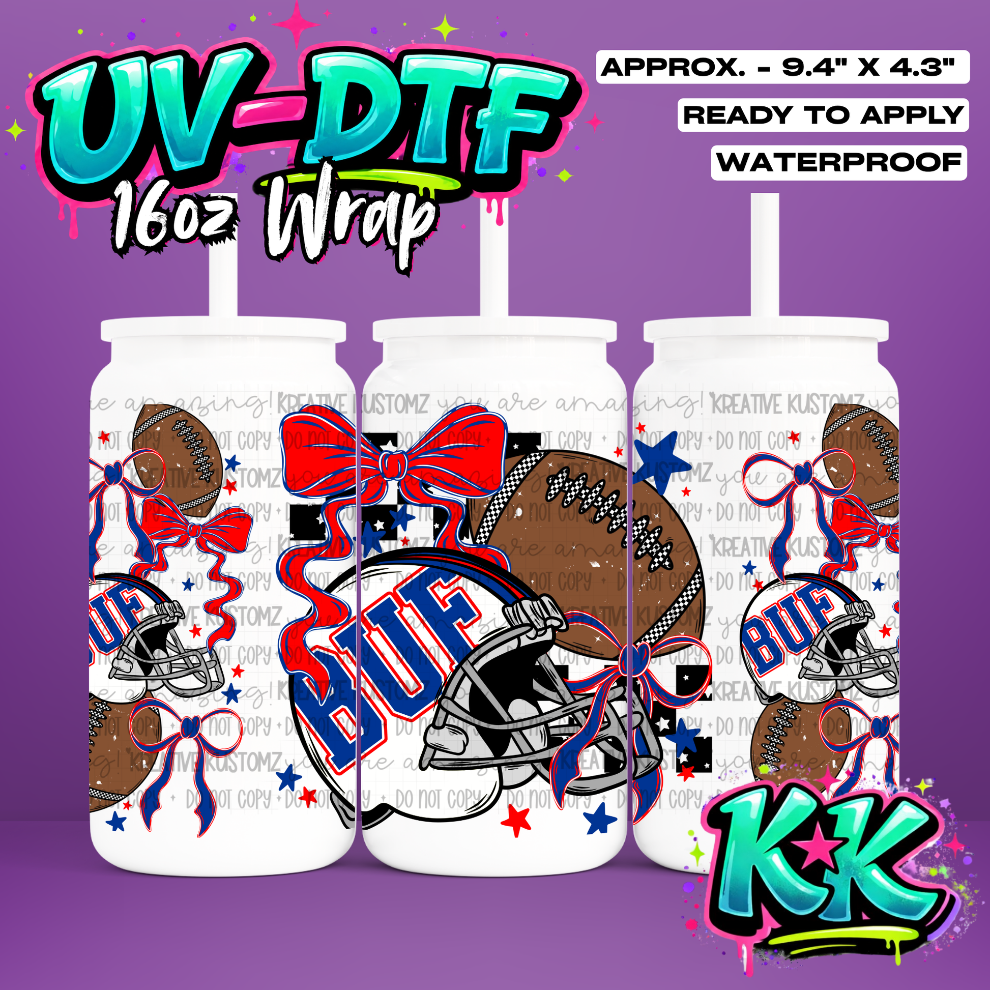 6682 | UV DTF Cup Wrap for 16oz Libbey Glass