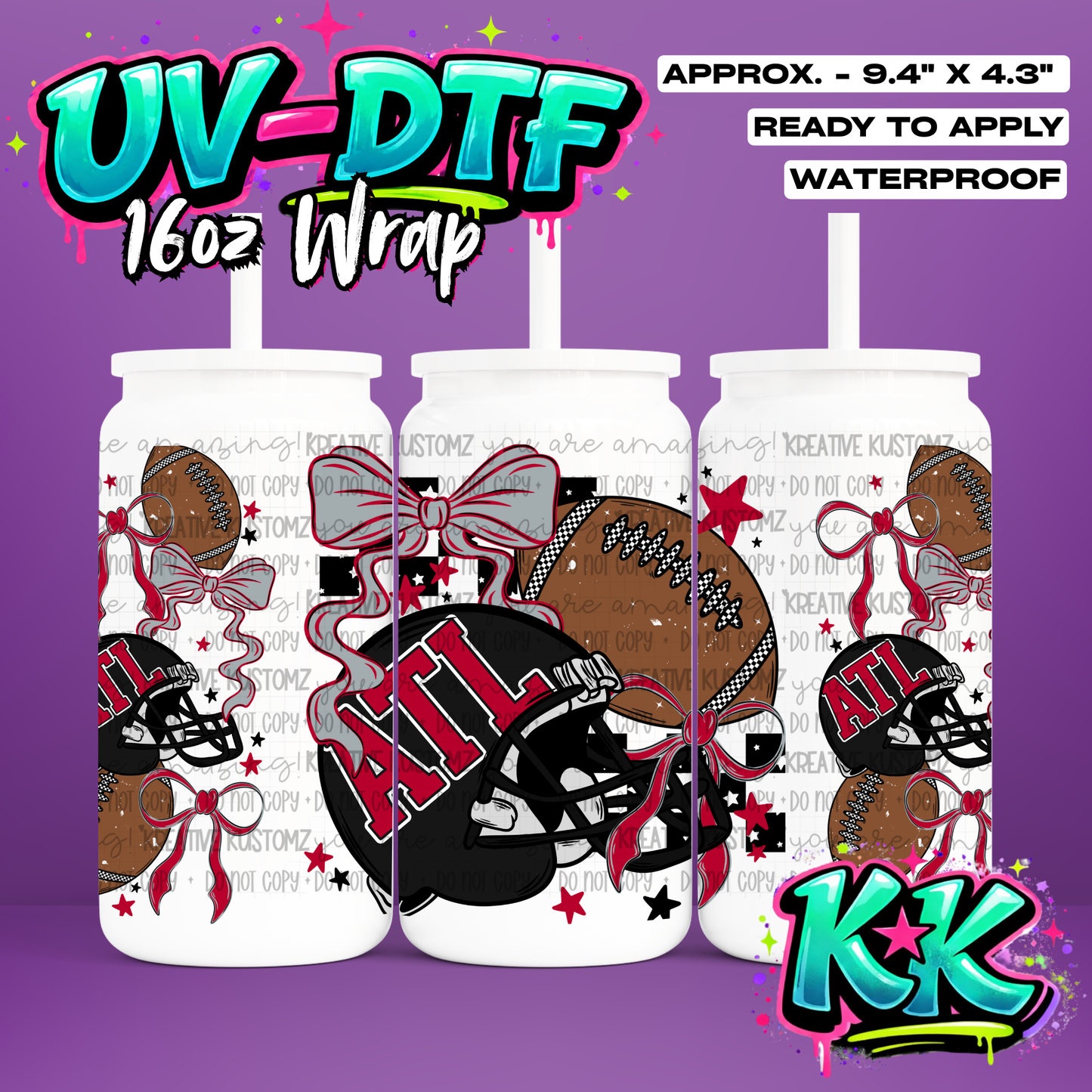 6684 | UV DTF Cup Wrap for 16oz Libbey Glass